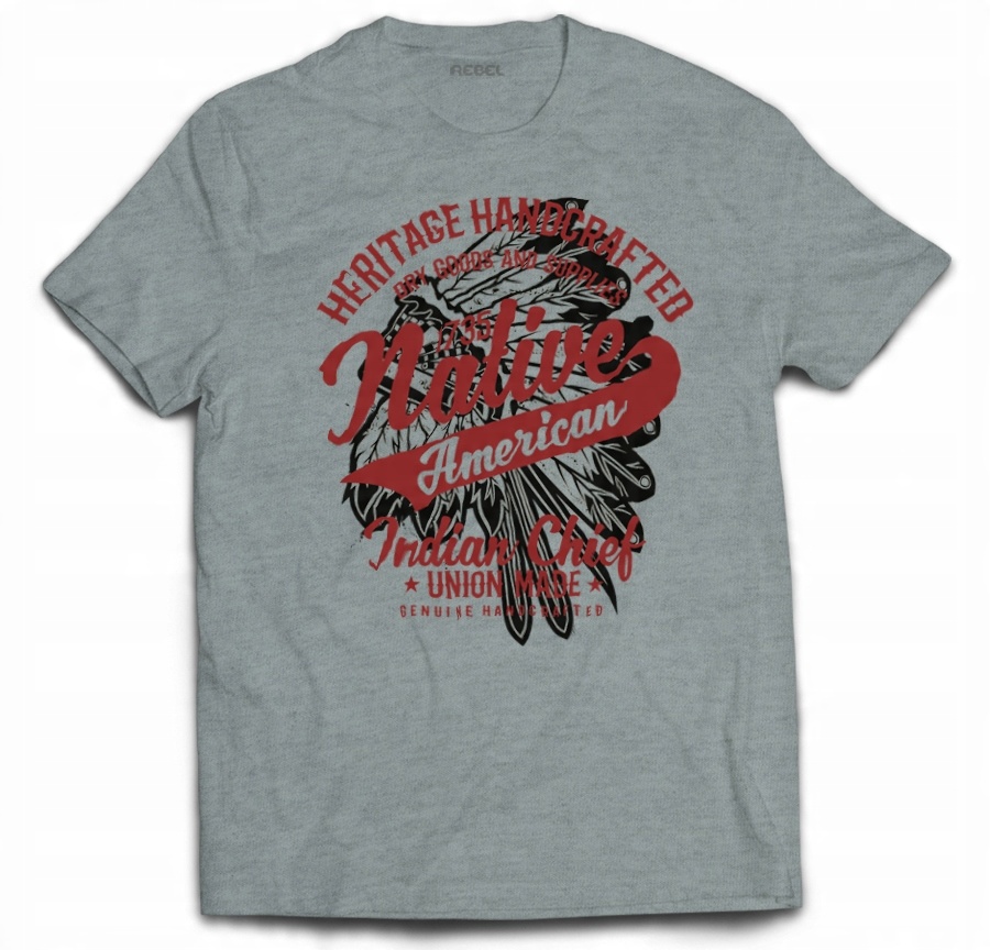 

T-shirt Indianin Pióropusz Wódz Ameryka XL
