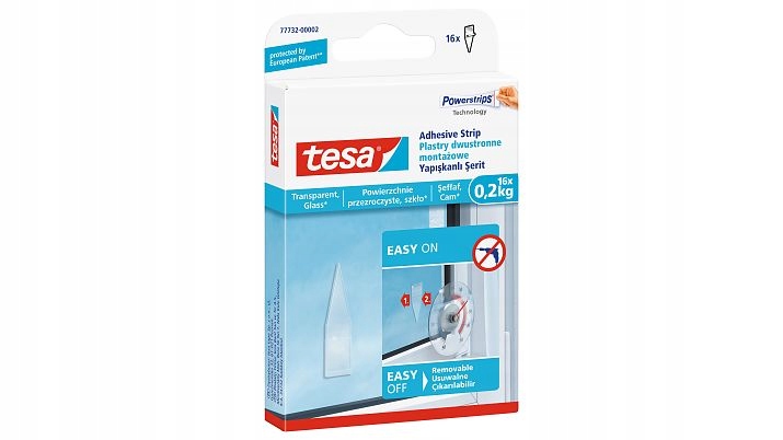 

Tesa 77732 Plastry montażowe Przezroczyste, szkło