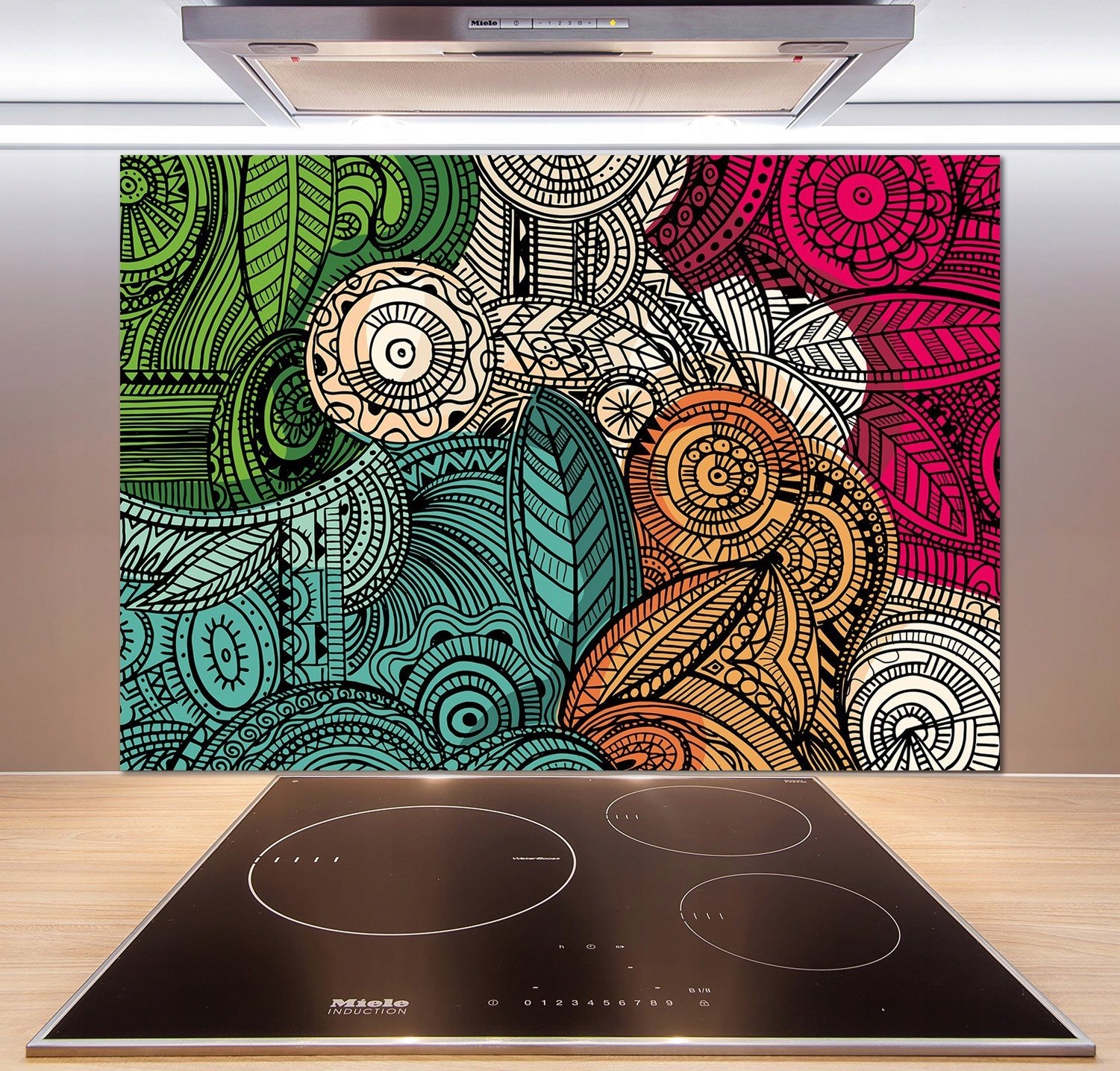 

Panel do kuchni Abstrakcyjne pióra 100x70 + Klej