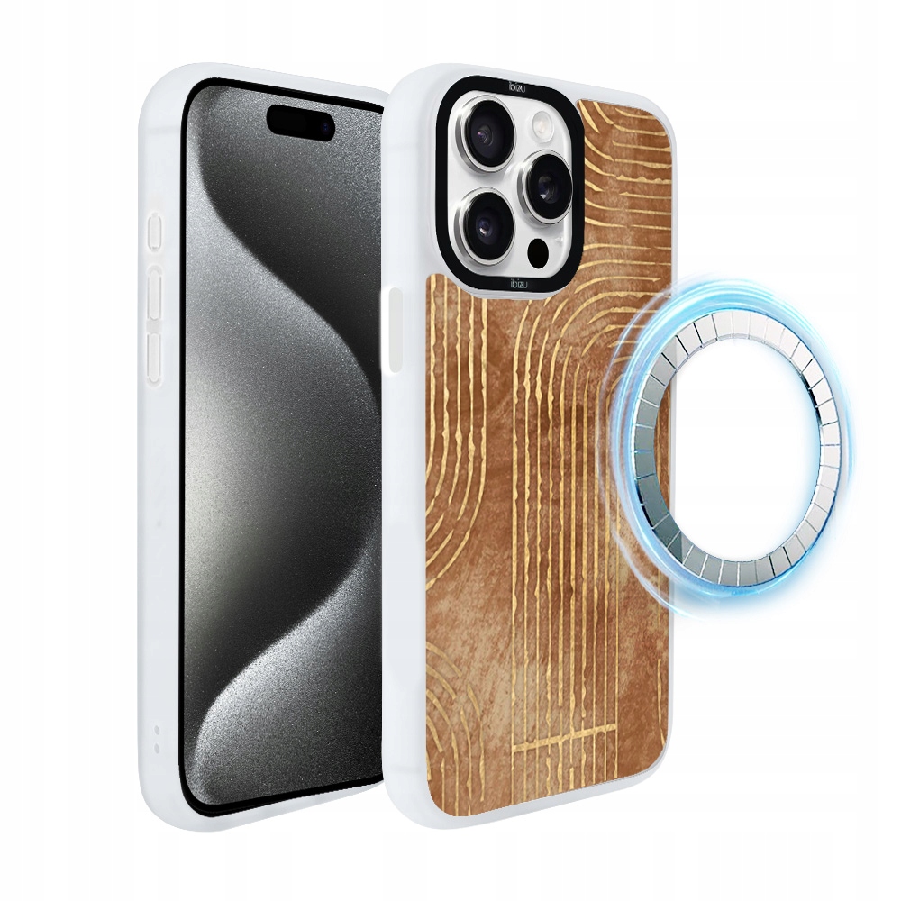 Pouzdro pro iPhone 15 Pro Max Ibizu DropGuard Matt s MagSafe, proužky