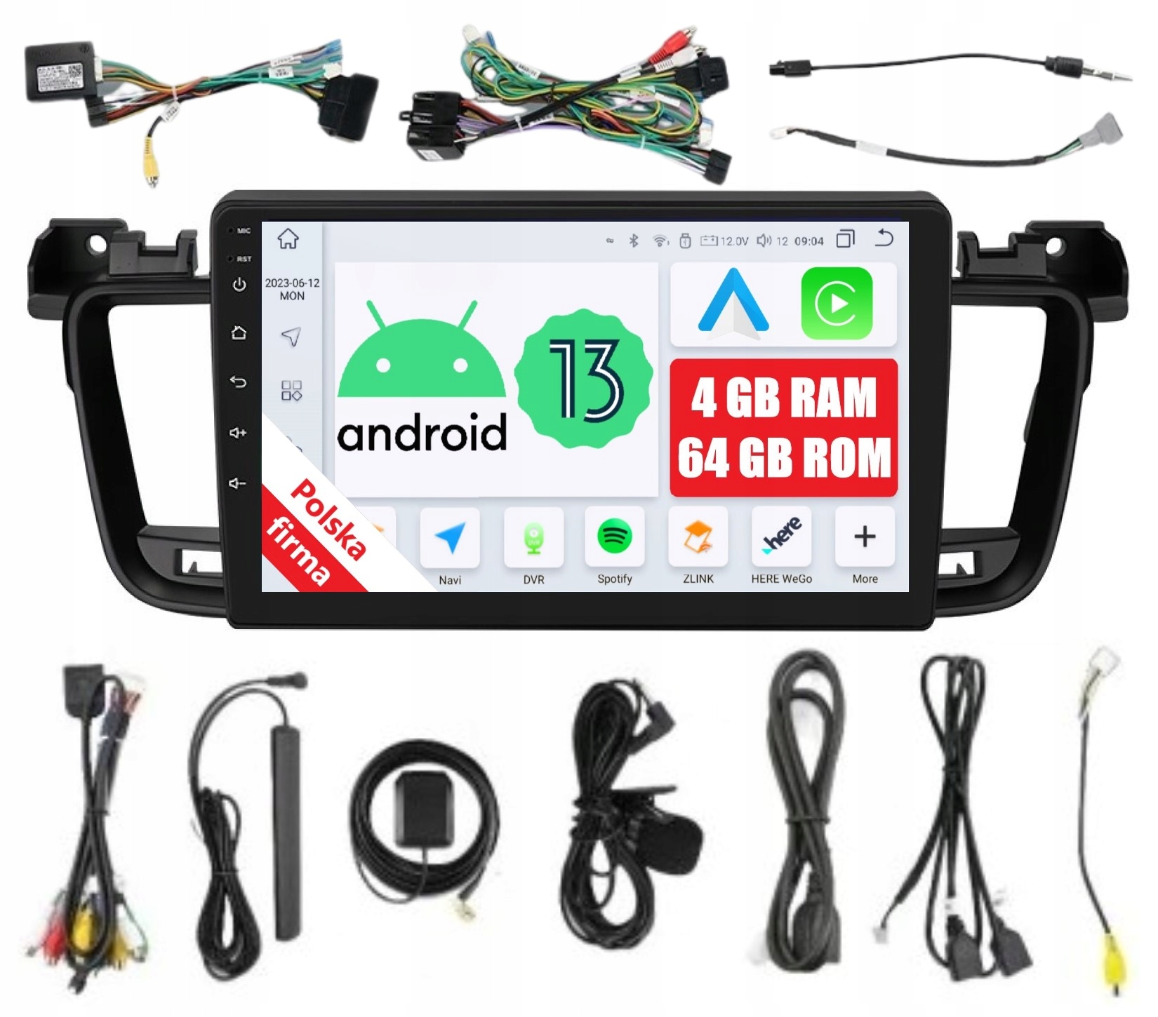 Navigace Rádio 2DIN Android Peugeot 508 Lte Dsp Carplay 4/64 Gb