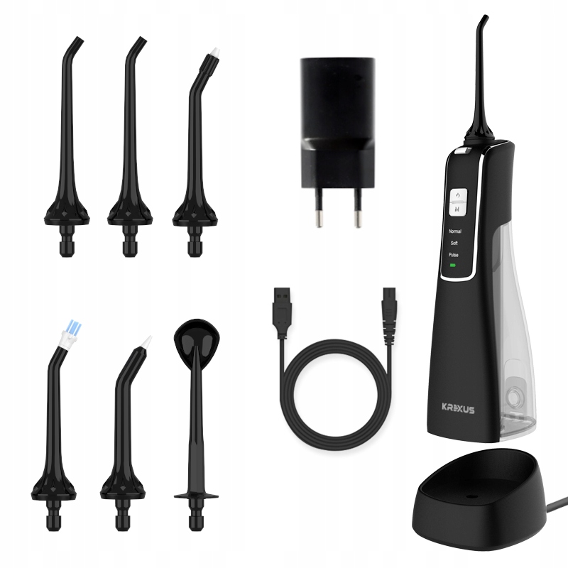 Bezprzewodowy Irygator Do Zębów Dentystyczny Mocny 3 Tryby 170ML 6 Końcówek