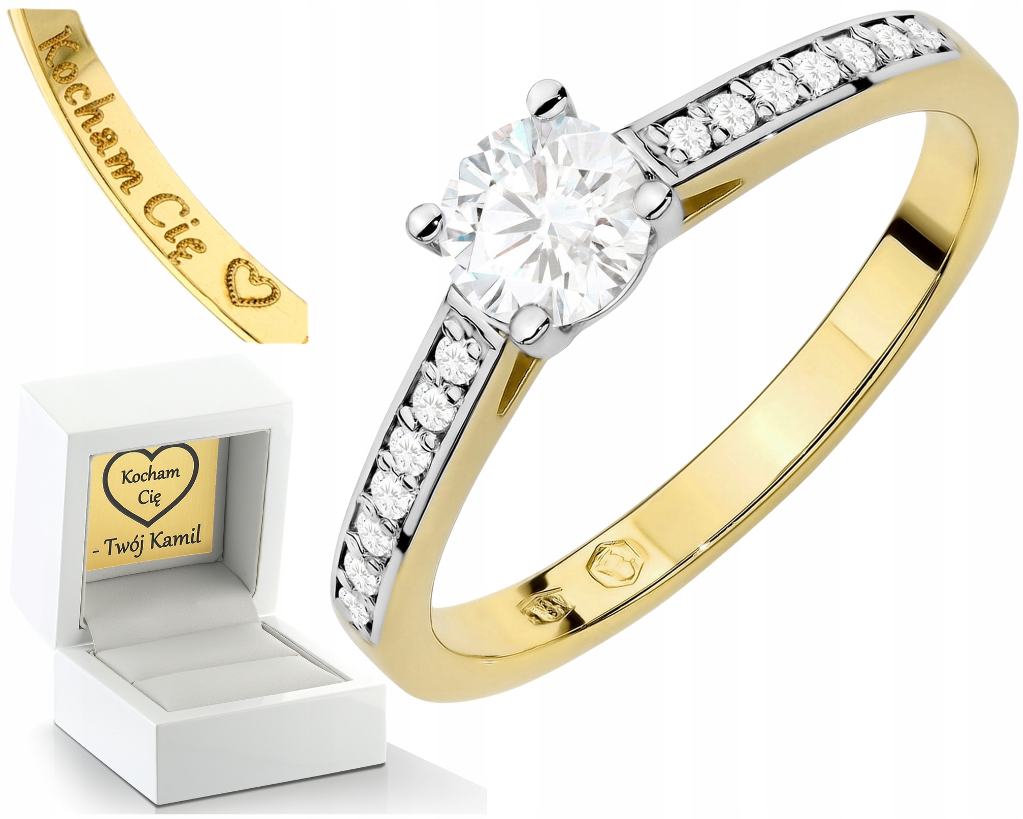 Prstýnek S Chovnými Diamanty Zlato 585 Etická Bižuterie