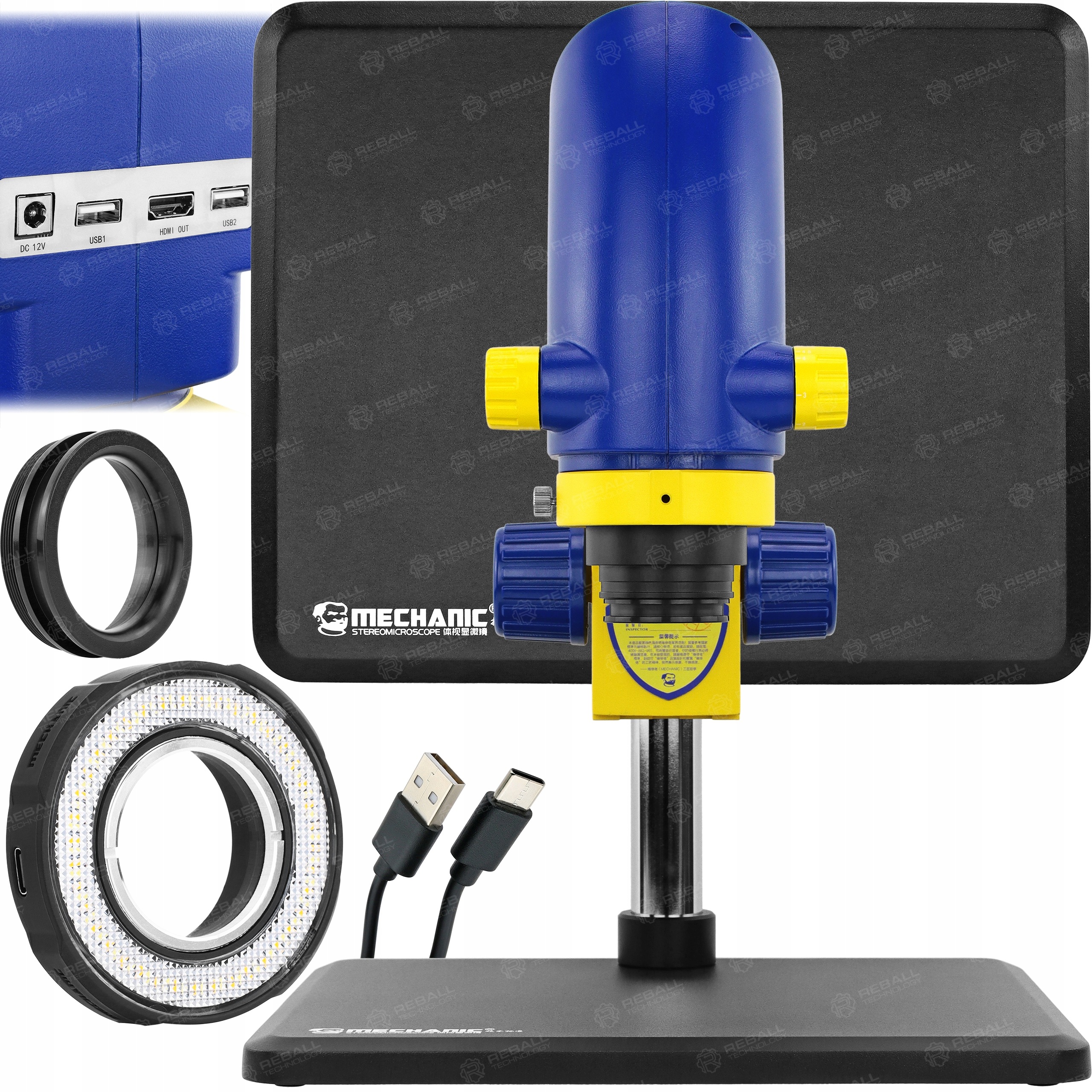 Mechanic MC10A-B4 Digitální Mikroskop Pro Elektroniku Hdmi Full Hd 70 110x