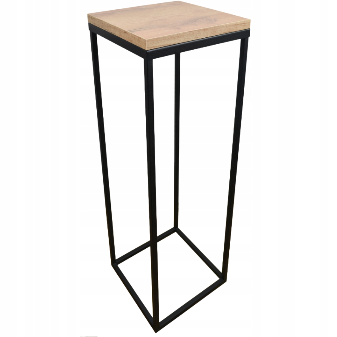 

Stojak Kwietnik Loft Metal Czarny Dąb Craft 70CM