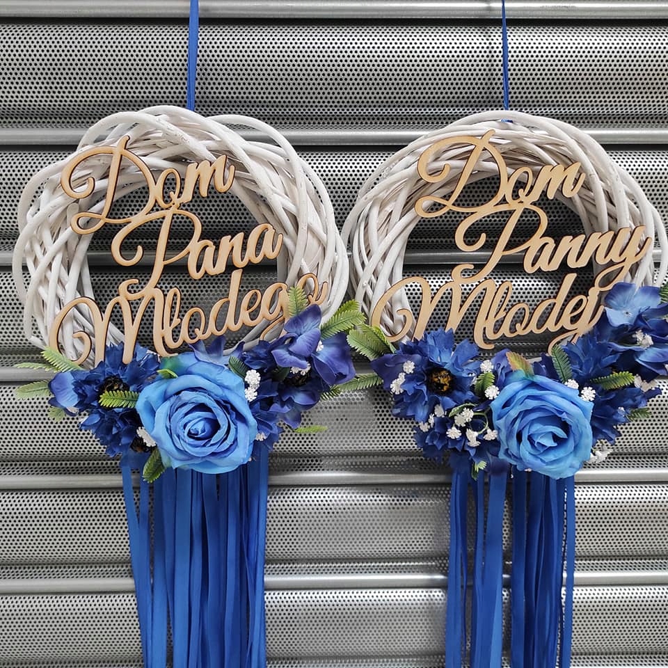 Wianek na drzwi Dom Panny Młodej 20 cm nieb dekoracja Kod producenta wianek na drzwi Dom Pana Młodego