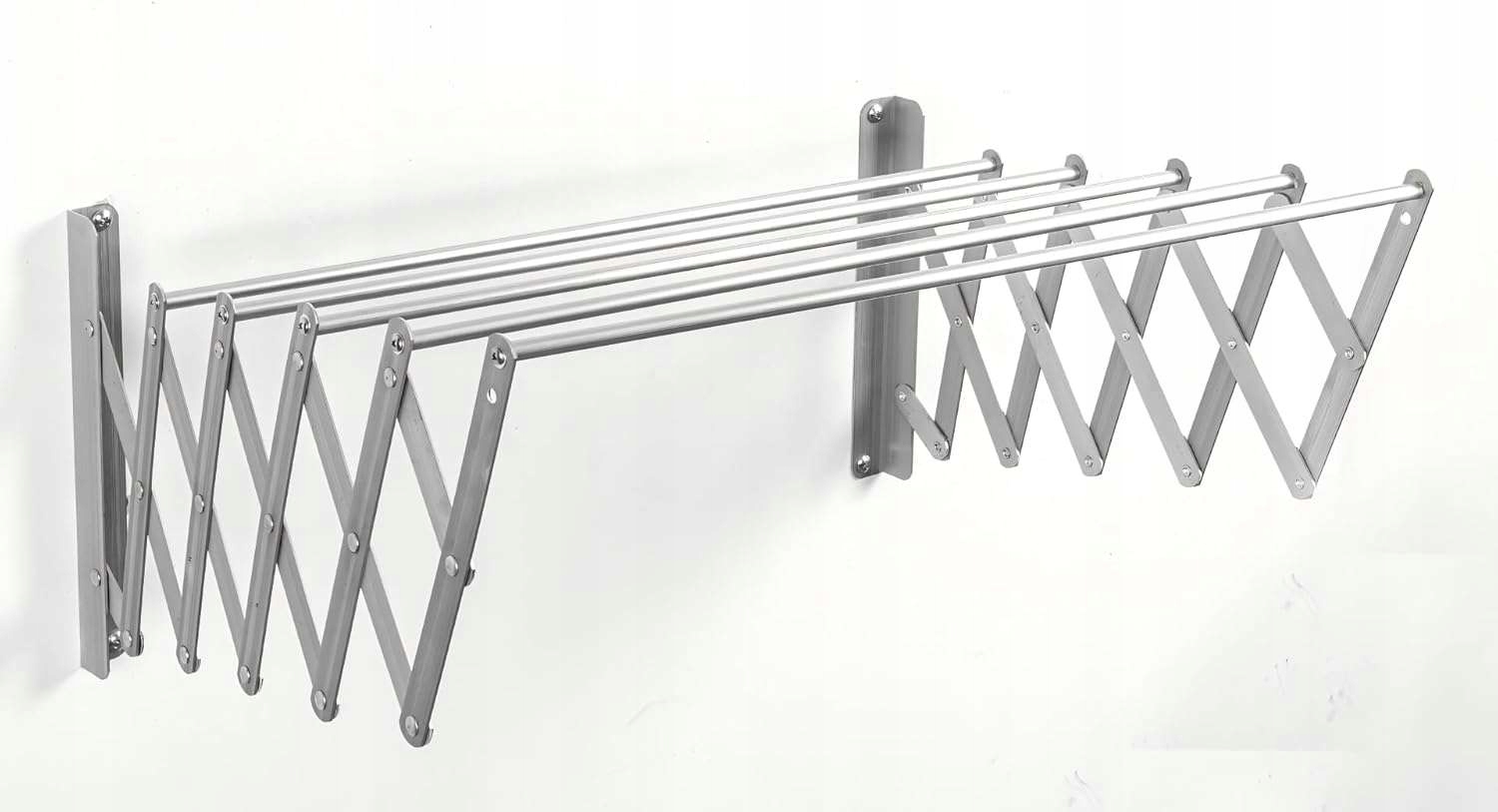 Składana suszarka na pranie ścienna Harmonijka stalowa do 27kg 80x80x13 cm