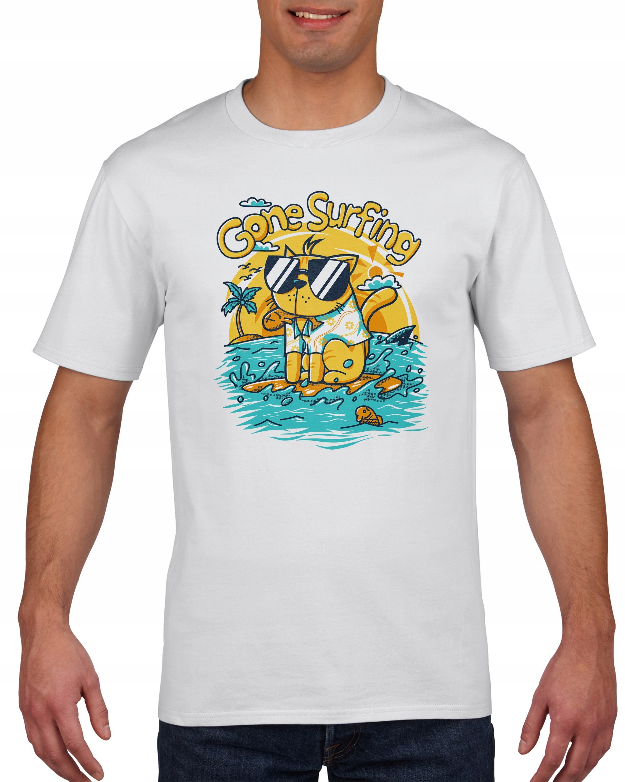 

Koszulka meska Gone Surfing Kot Surfer L