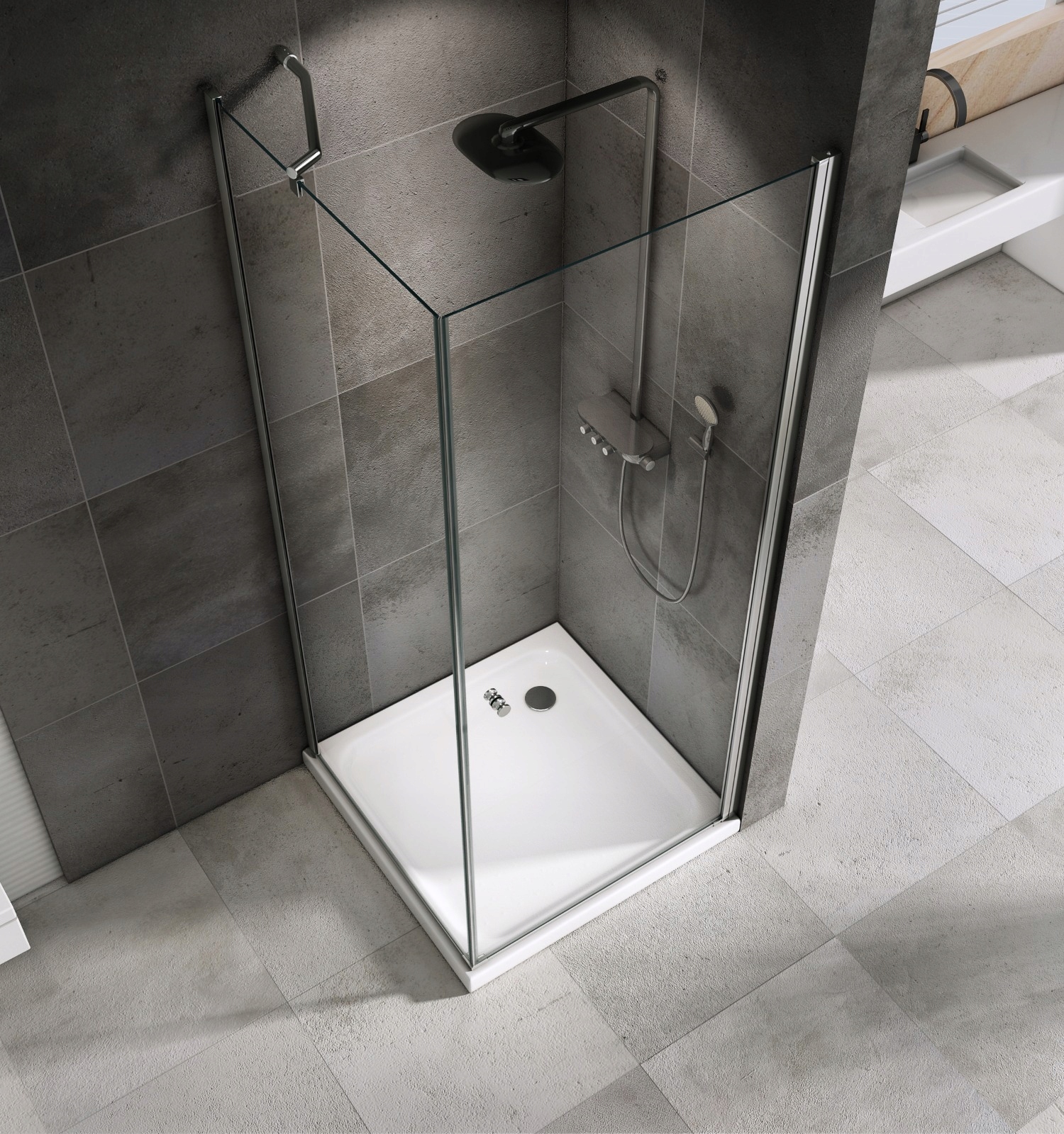 KABINA PRYSZNICOWA uchylna DS8001 - LEYDEN 90x100 Marka Leyden