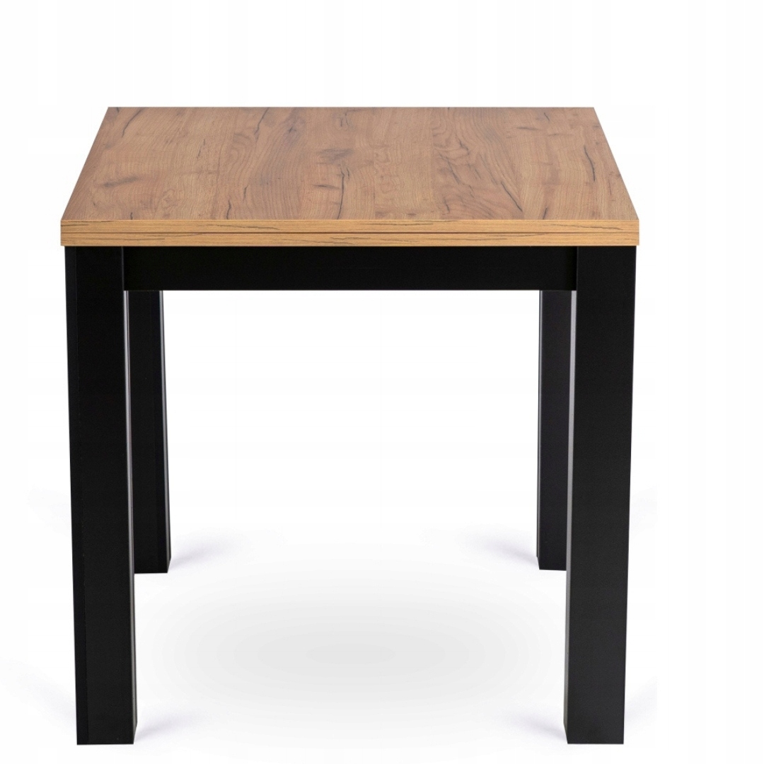 Malý čtvercový stůl černý Craft rozkládací do jídelny obývacího pokoje Max 80/160