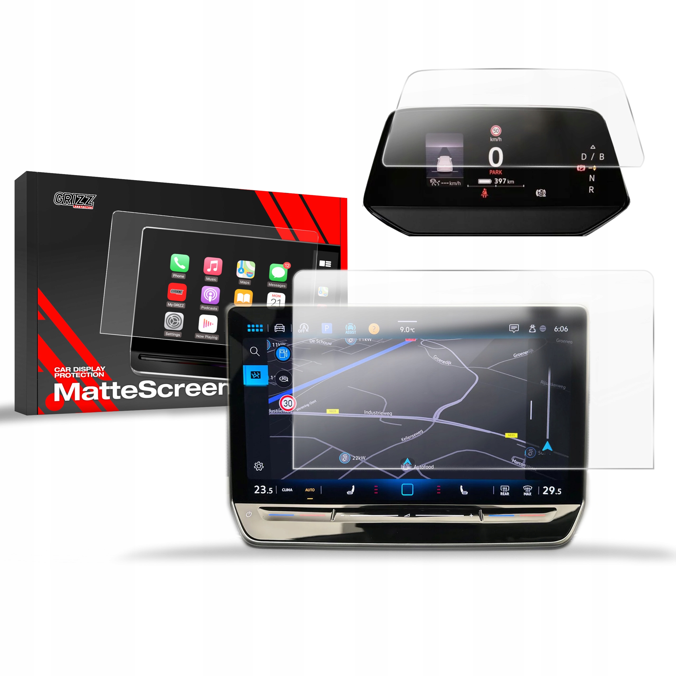 2w1 Folia Antyodciskowa do Volkswagen Vw ID.5 12,9" (2024-2025)