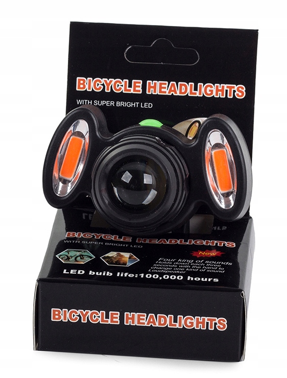 LAMPKA ROWEROWA LED OŚWIETLENIE ROWER PRZÓD SOCZEW Zasilanie akumulator