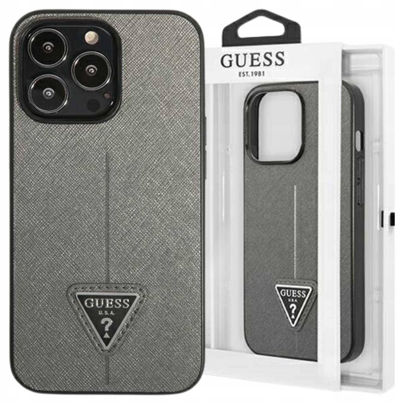 Guess Etui Hardcase Do Iphone 13 Pro 13 6,1 Saffiano Z Triangle Logo