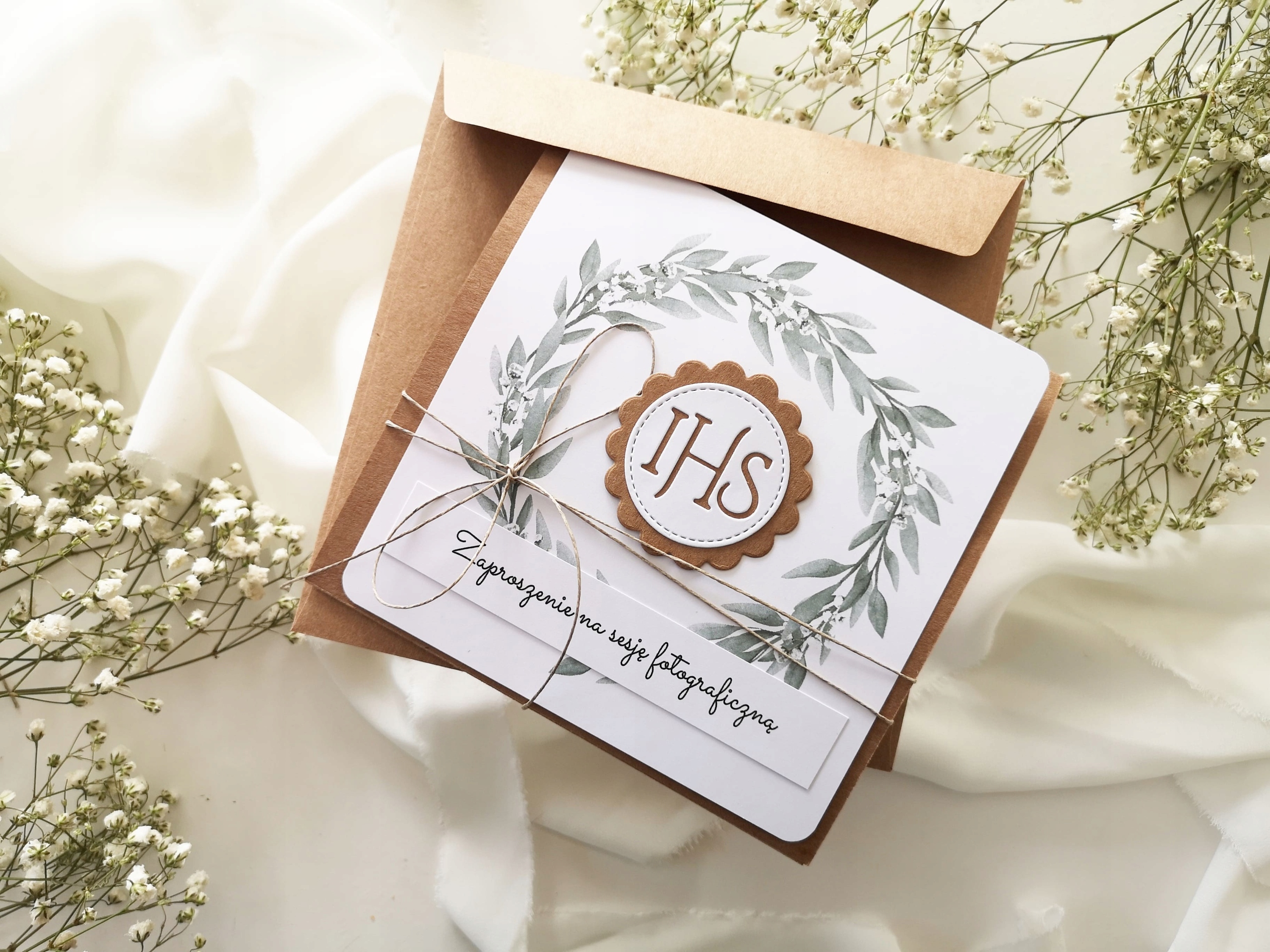 Zaproszenie na komunijną sesję fotograficzną, voucher