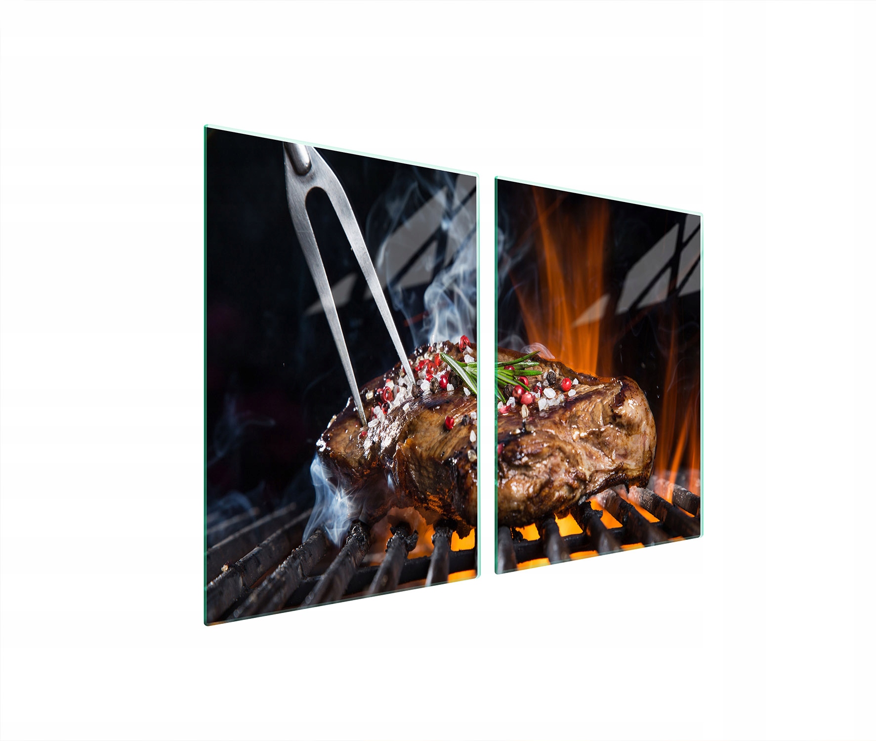 Skleněná Ochranná Deska Do Kuchyně 2x45x52 Grill Tvrzené Sklo