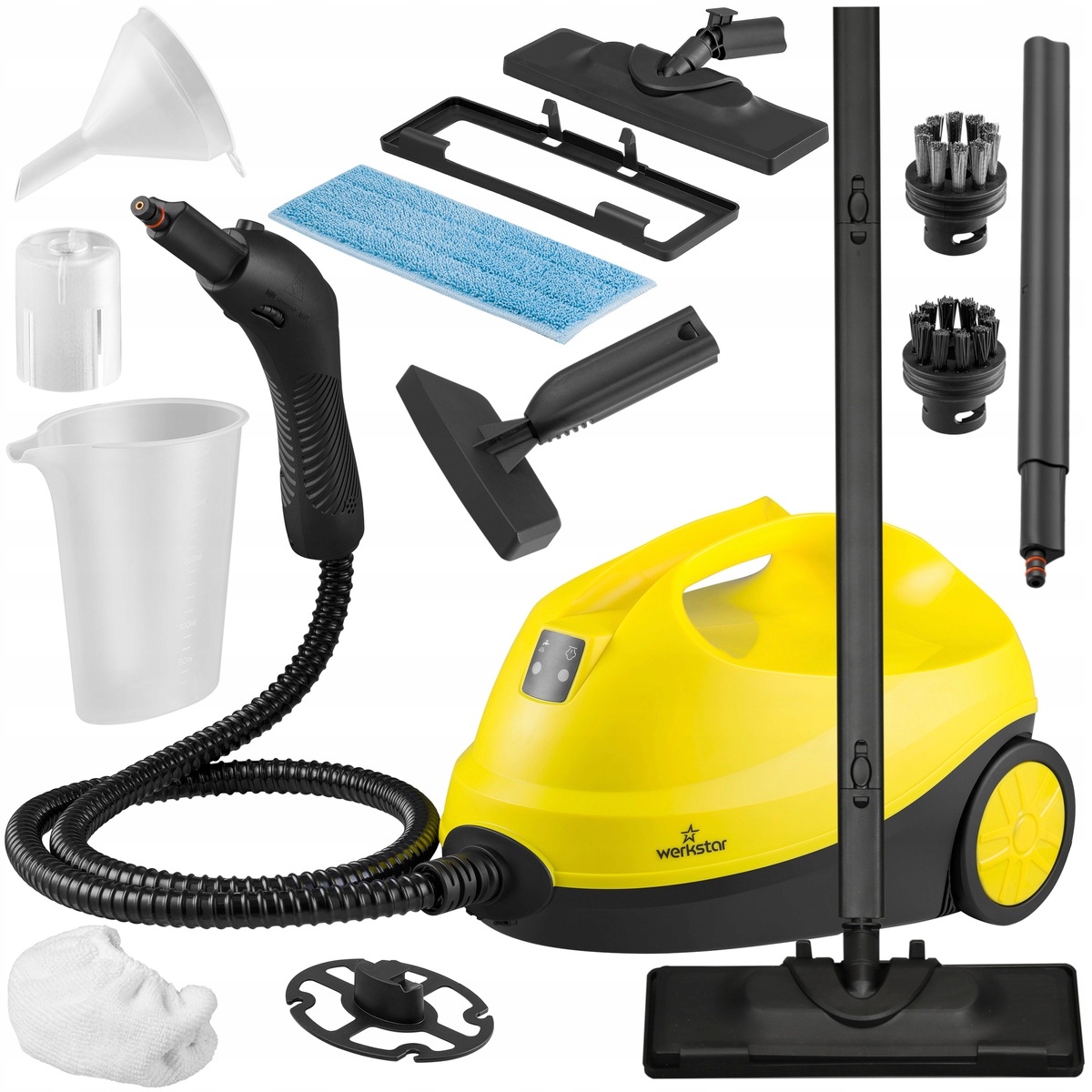 Myjka Parowa Mocna Parownica Mop Parowy Zestaw Akcesoria 2000W Czyścik 1,5L