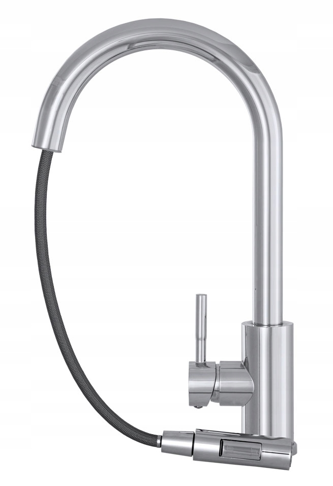Kuchynská Batéria S Vyťahovacou Vložkou Chróm Nerezová Oceľ Kran Snake Slim