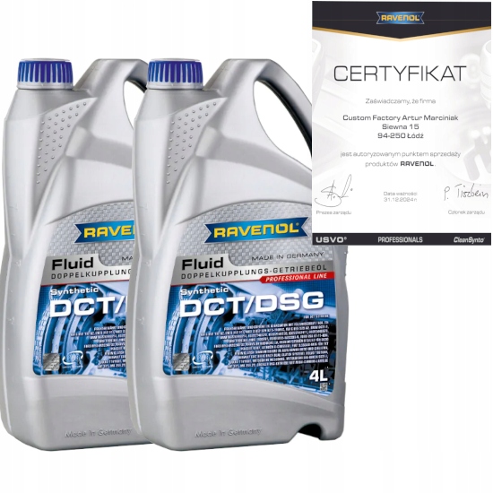 RAVENOL DCT/DSG GETRIEBE FLUID 8L - OLEJ PRZEKŁADNIOWY