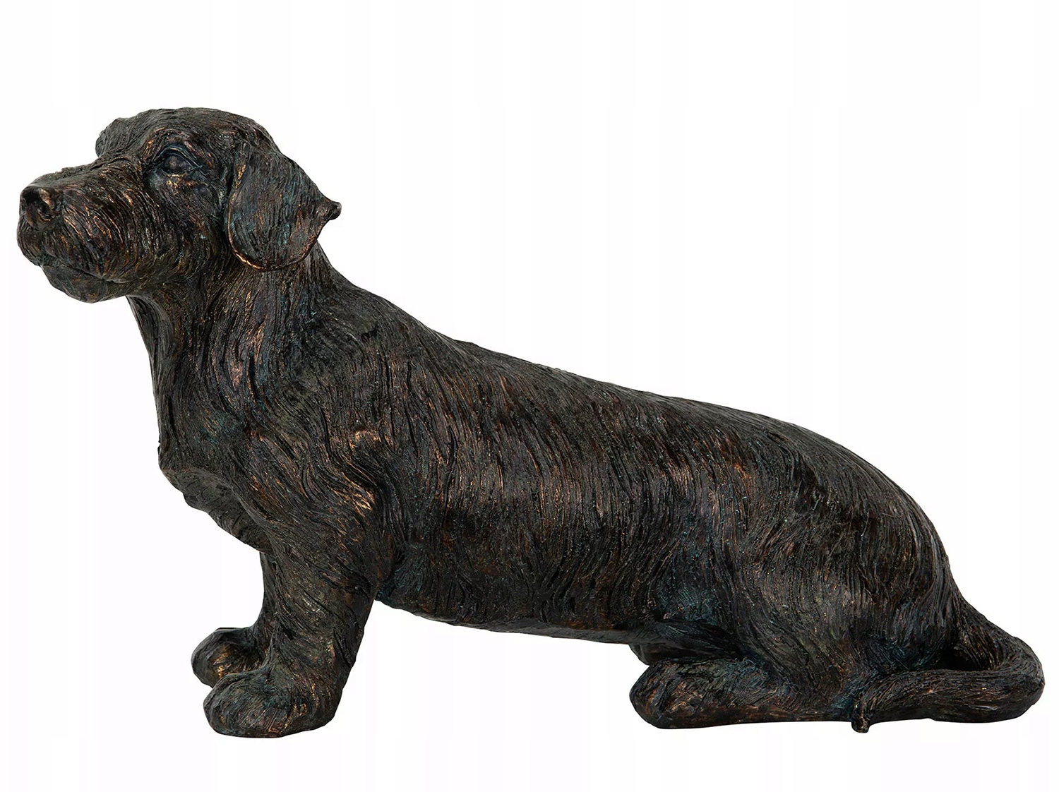 Figurka Psa Jezevčík 40 cm dekorativní hnědá ozdoba do obývacího pokoje jako dárek