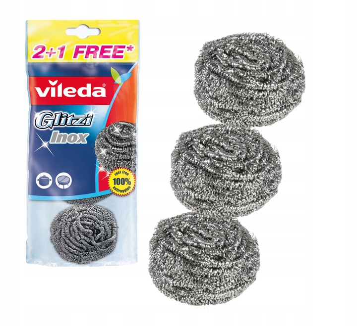 

Vileda Zmywak stalowy Glitzi Spiral Inox druciak 3