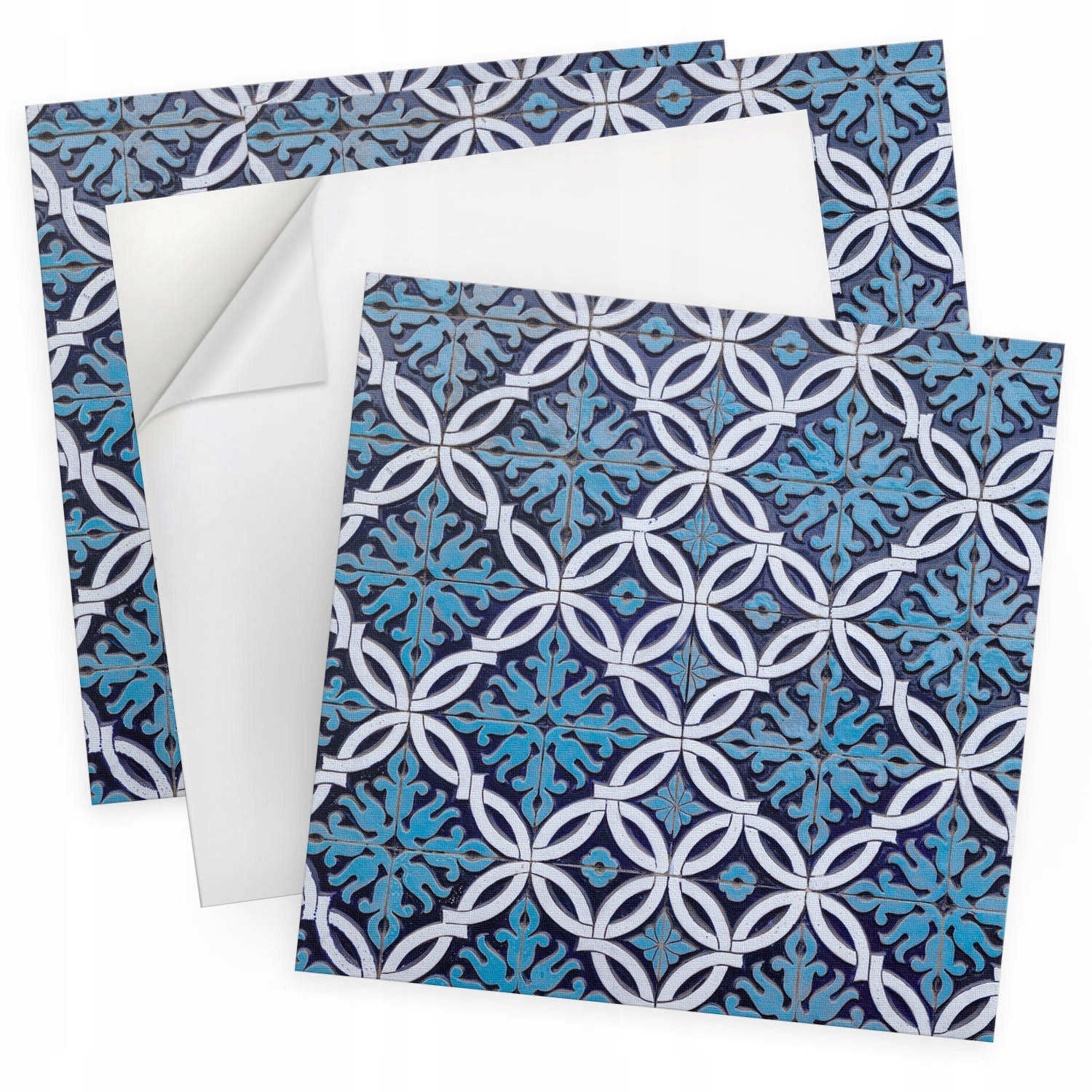 Sada Pvc panelů Geometrický vzor s květinovým motivem 4 ks 50x50 cm