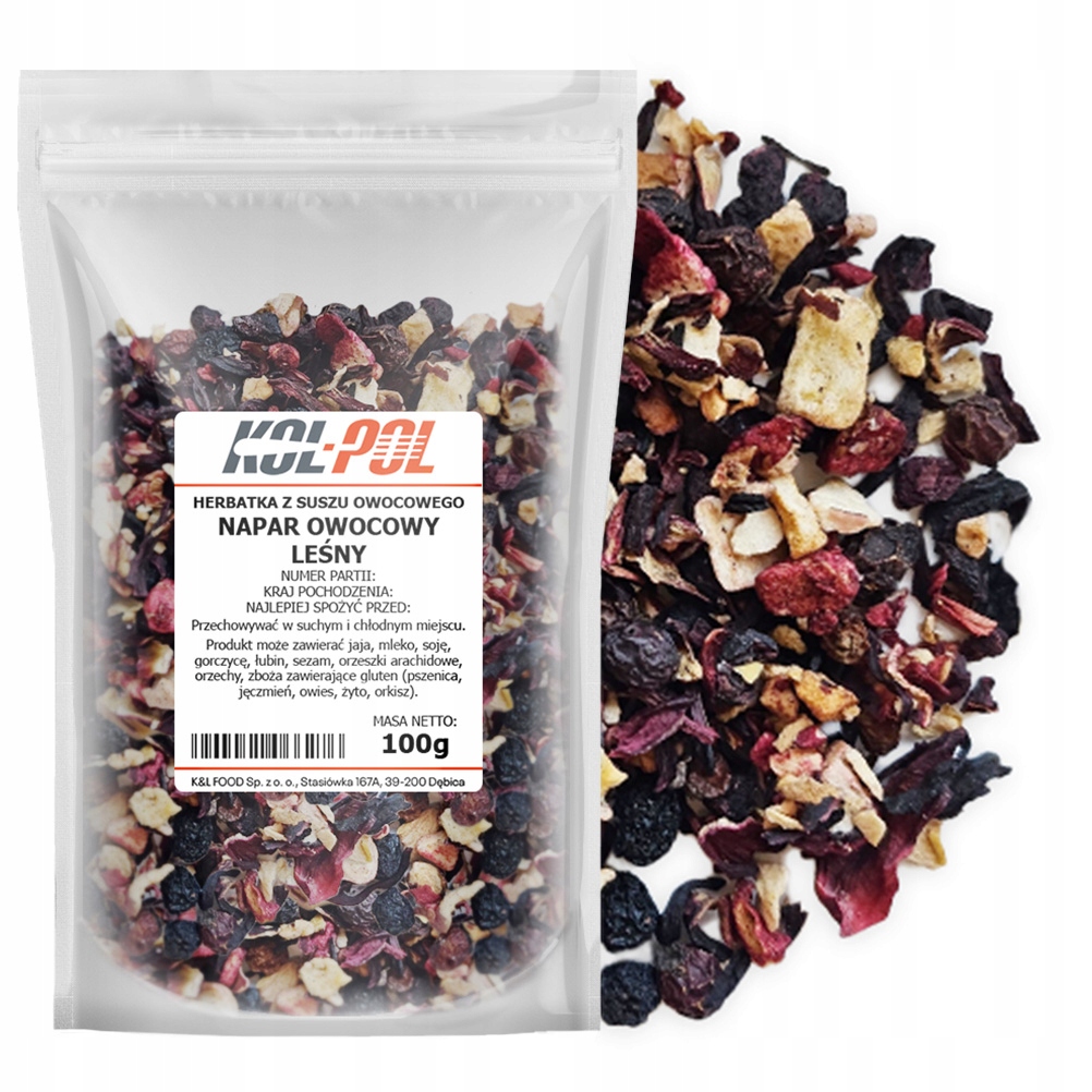Levně Čaj Ovocný Nálev Lesní 100g Přírodní sušený čaj kvalita Kol-Pol