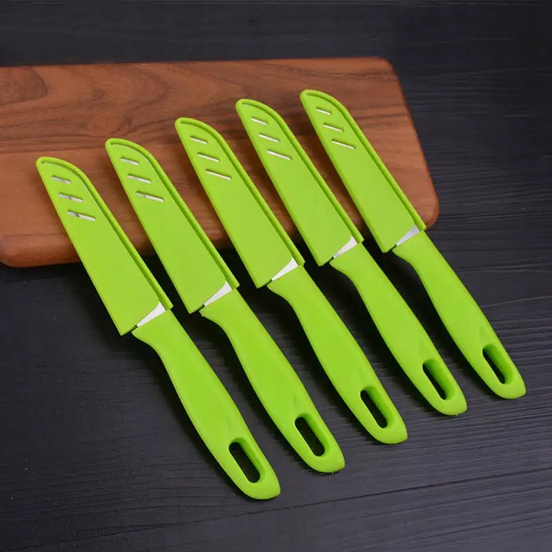 NOŻYK NÓŻ KUCHENNY DO WARZYW OWOCÓW OSTRY Z ETUI Materiał uchwytu plastik