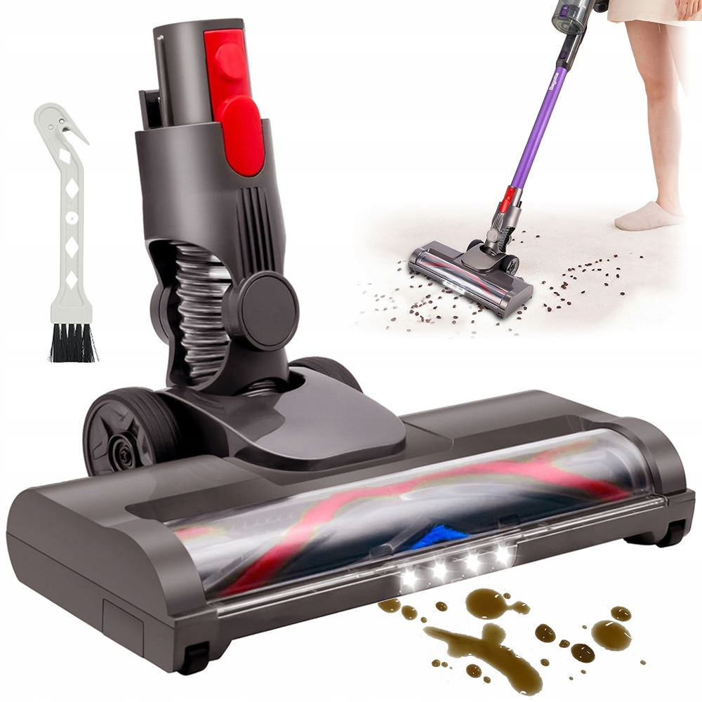 Podlahový kartáč s Led osvětlením, flexibilní, otočná konstrukce