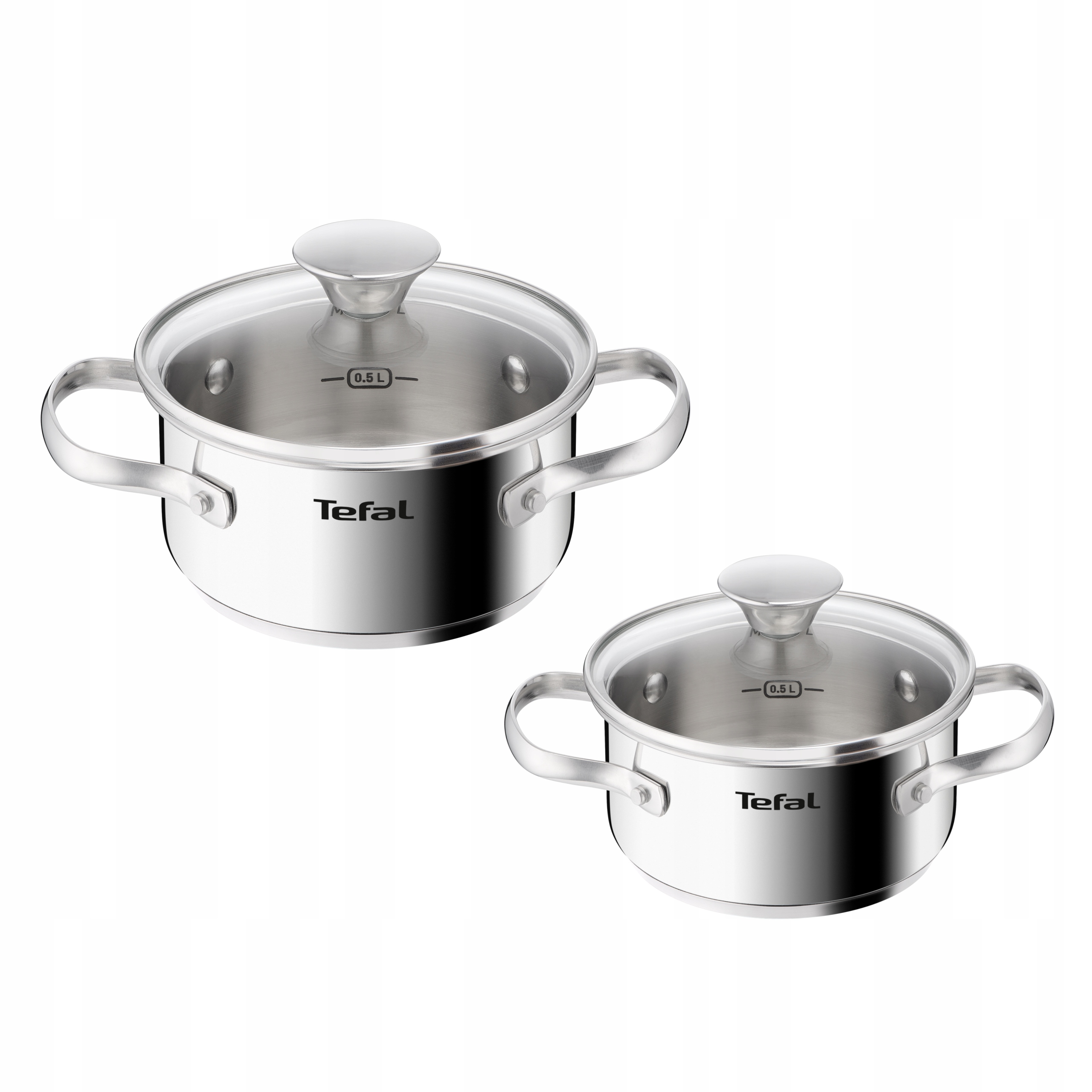 Súprava Hrncov s pokrievkou Tefal Minis 14/16 cm indukcia nerezová oceľ 4 ks