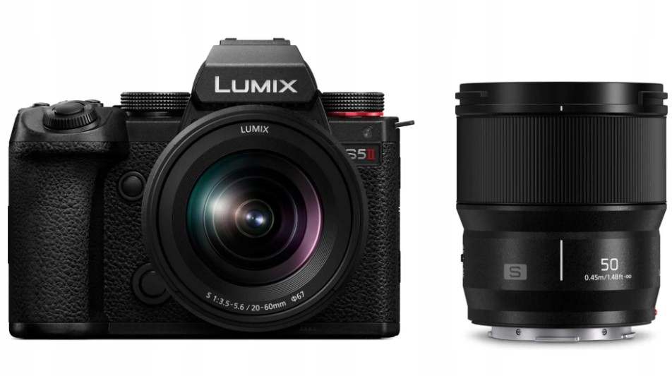 Aparat fotograficzny Panasonic DC-S5M2WE korpus obiektywy
