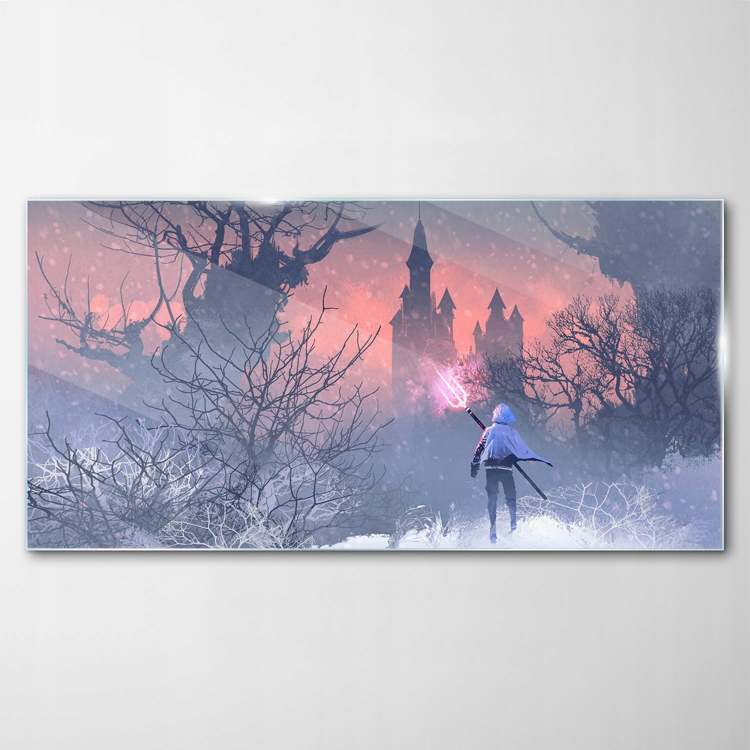 

Obraz na Szkle Dekor Rycerz Zima Krajobraz 120x60