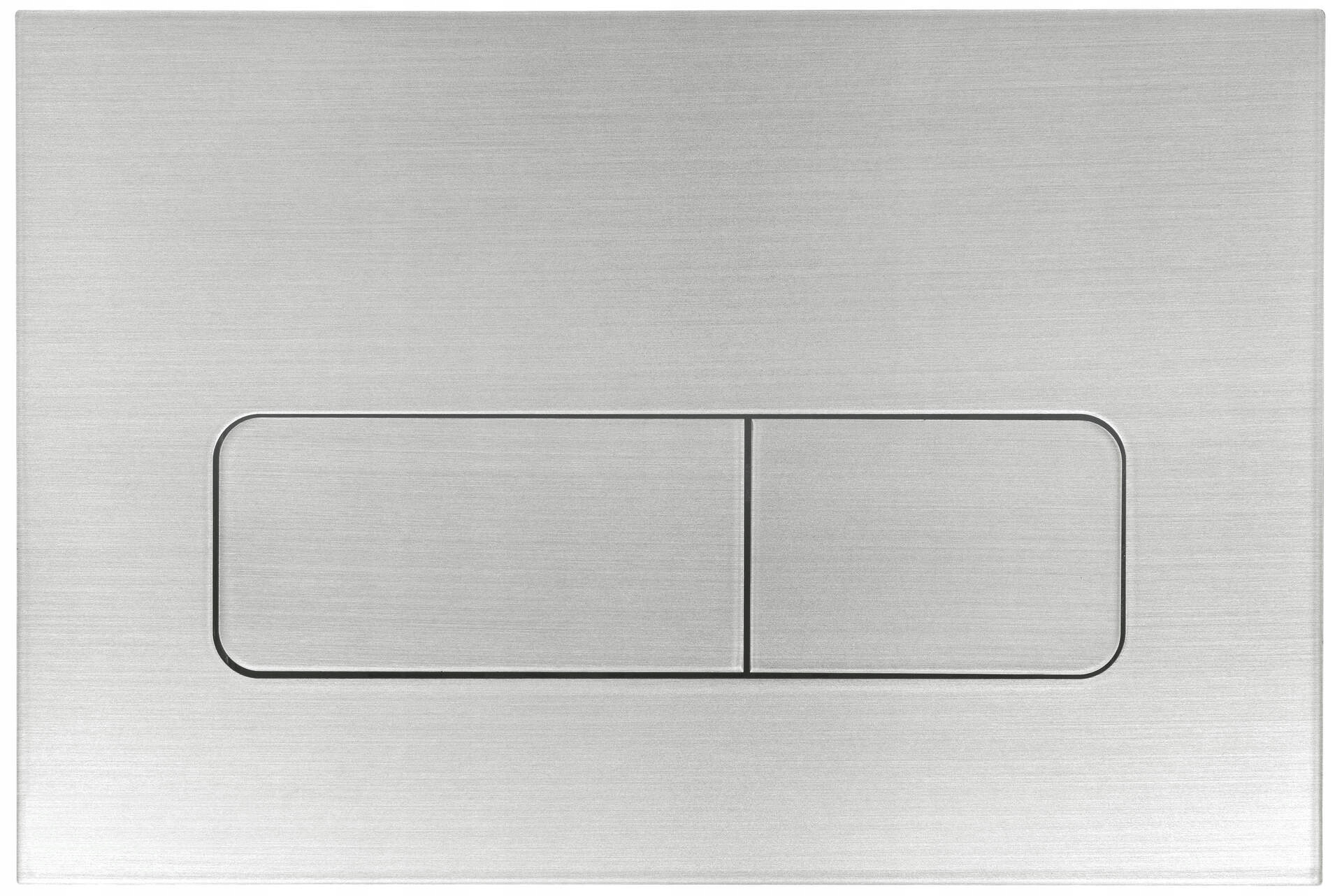 Slim splachovací tlačítko Deante, kartáčovaná ocel, moderní design