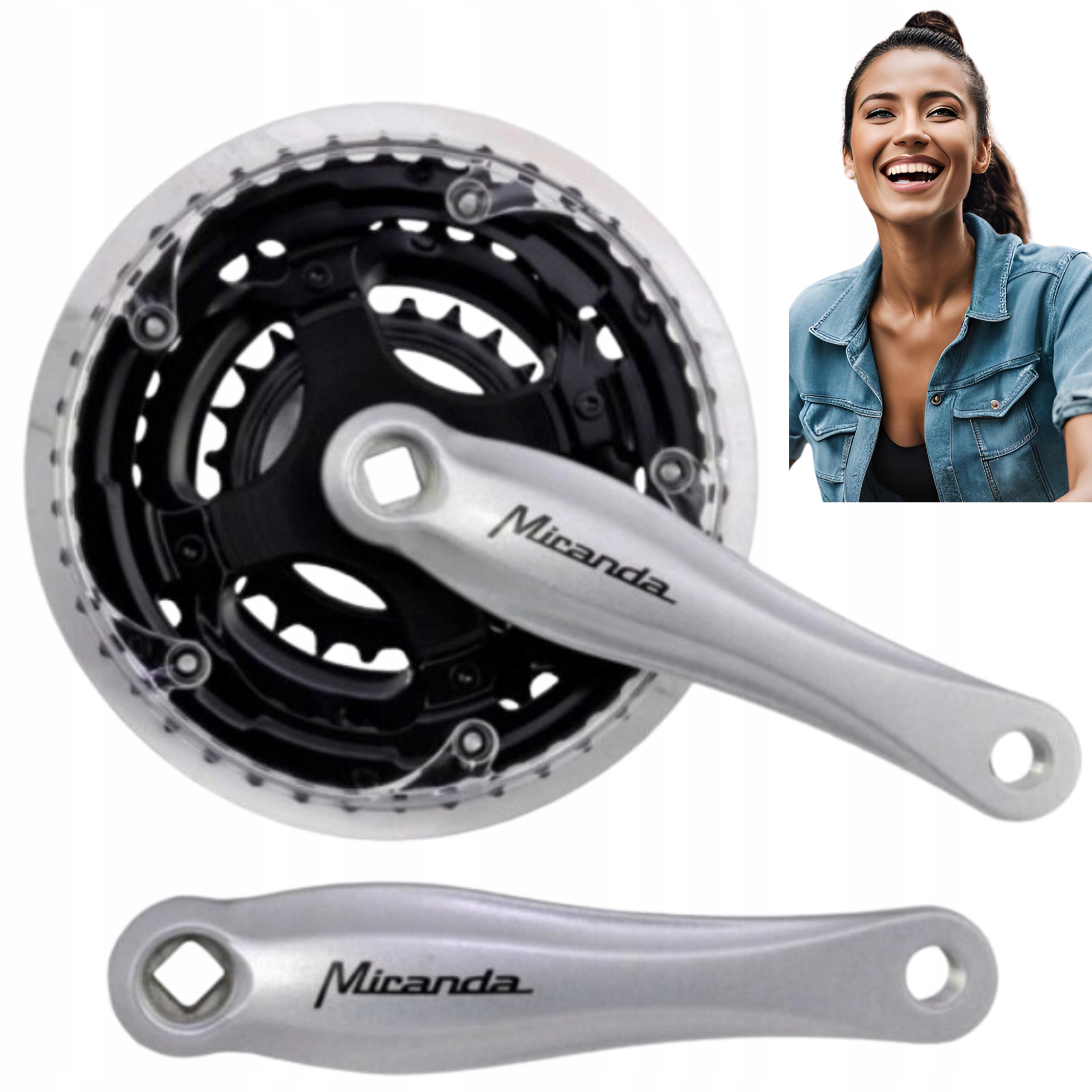 Korba Trzyrzędowa 42x34x24 Miranda Beta Mechanizm Korbowy Aluminiowy silver