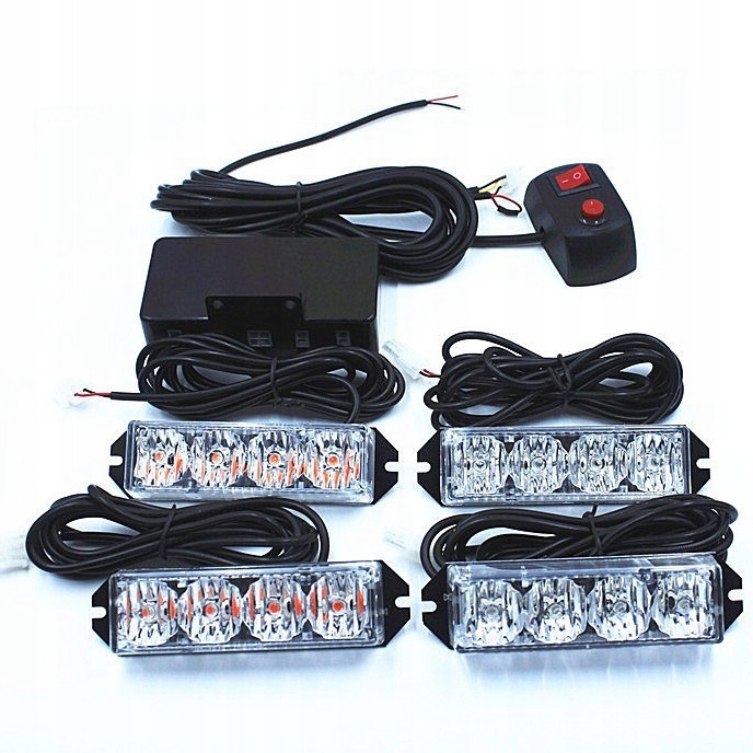 Stroboskopy pomarańczowe w grilla do atrapy 16 led Typ samochodu Samochody dostawcze Samochody osobowe