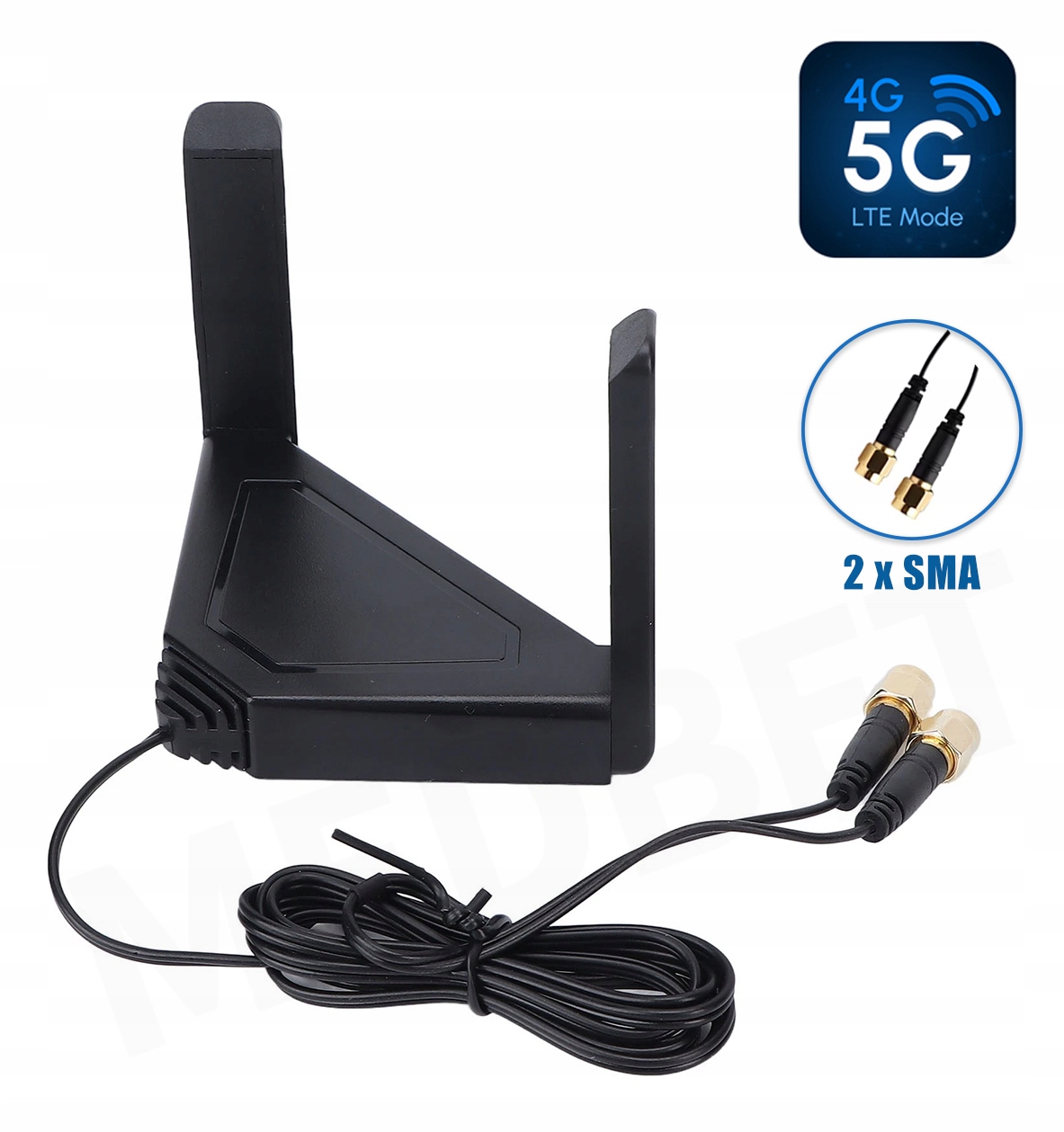 MOCNA PODÓWJNA ANTENA GSM LTE 3G 4G 5G Wi-Fi 14 dBi SMA DO MODEMÓW ROUTERÓW