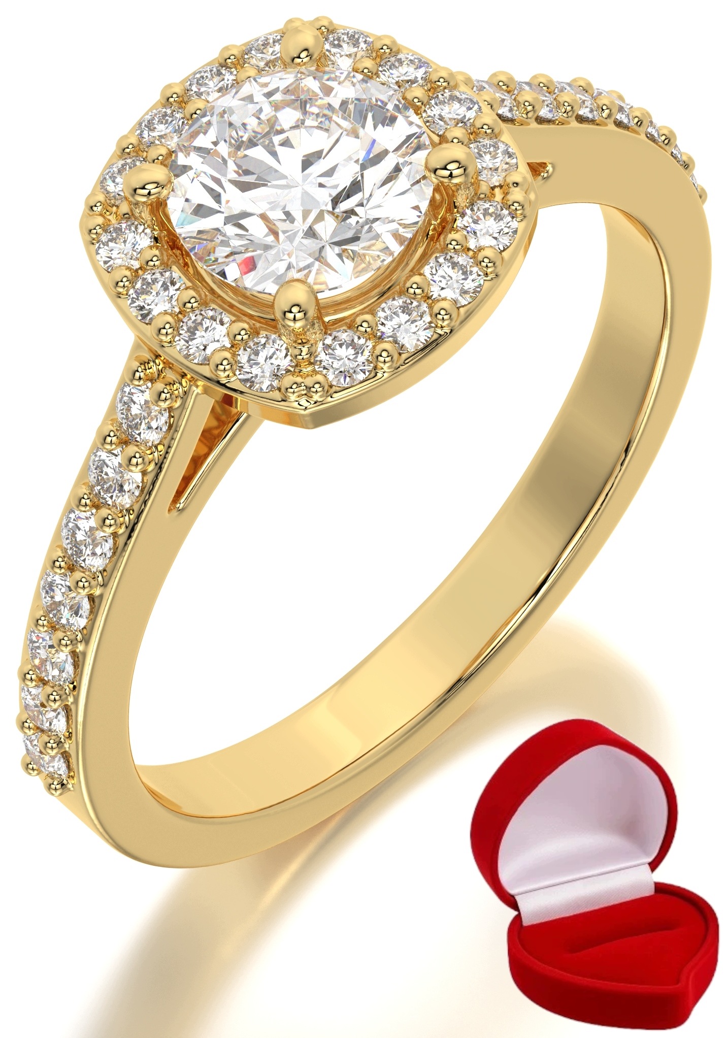 Zlatý Prstýnek 585 14k Diamant Brylant 0,70 ct R29