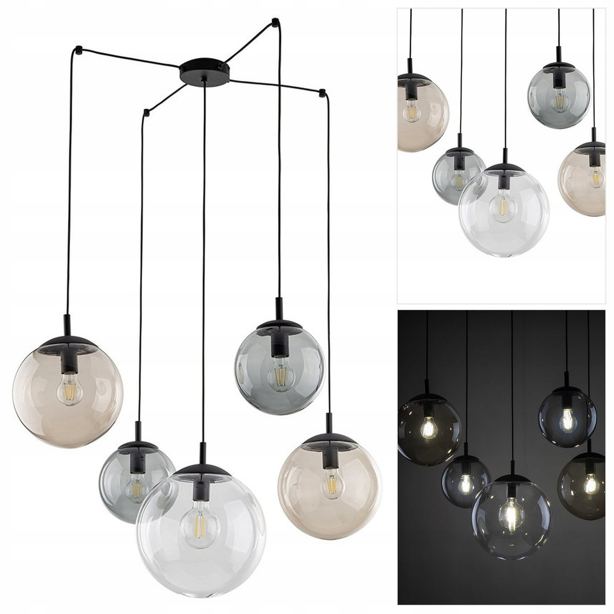 Závěsný pavouk Esme, vícebarevné, náladové světlo v jídelně Tk Lighting