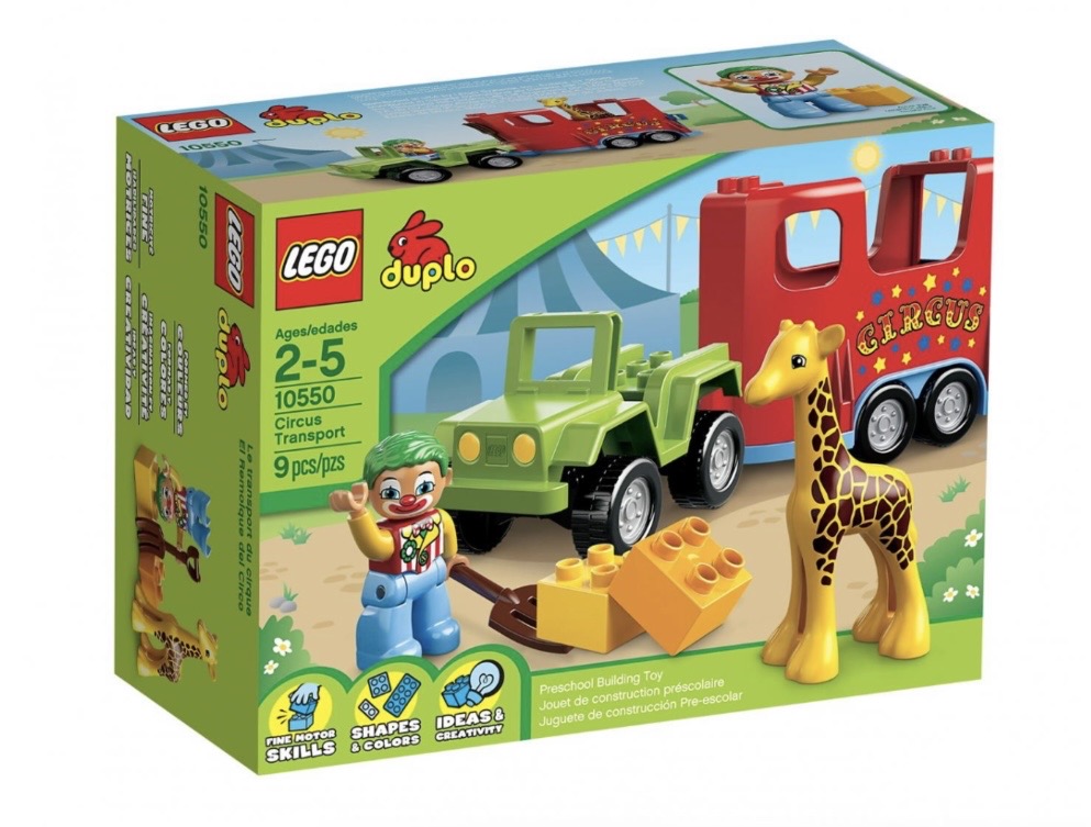 Lego Duplo auto džíp a cirkusový přívěs z10550