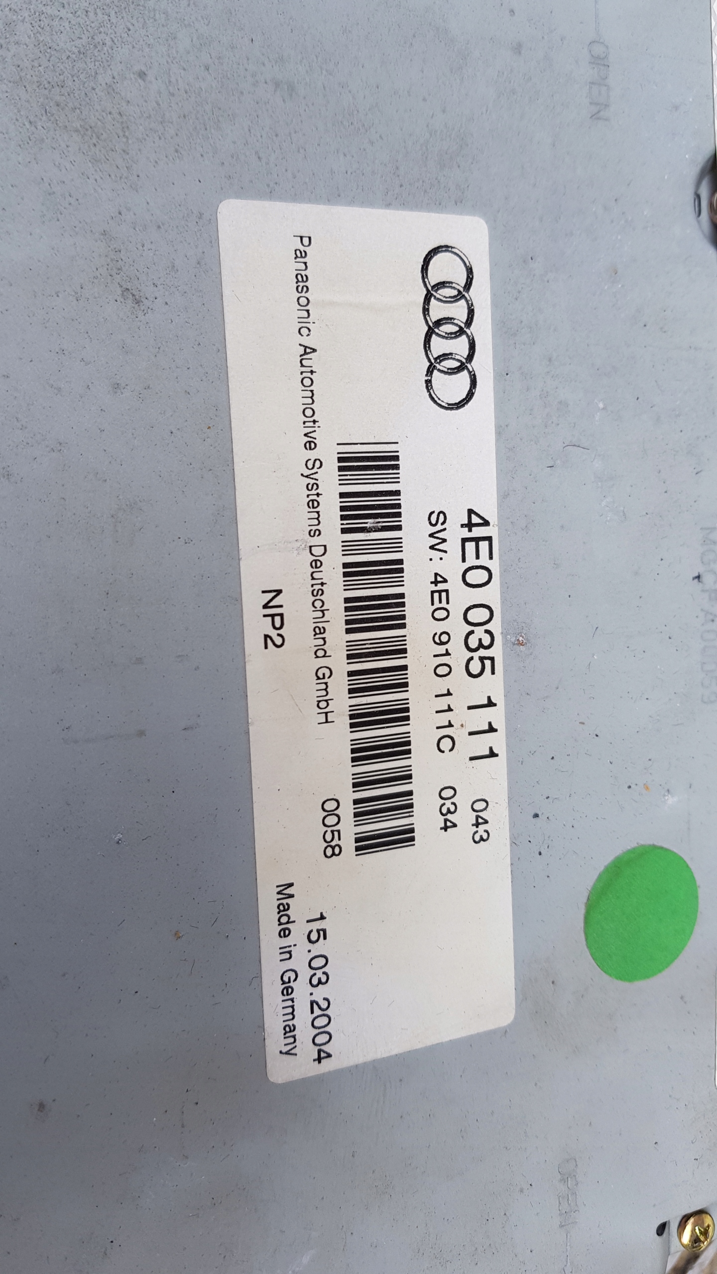 AUDI A4 B6 A6 C5 changer PLYT CD 4E0035111
