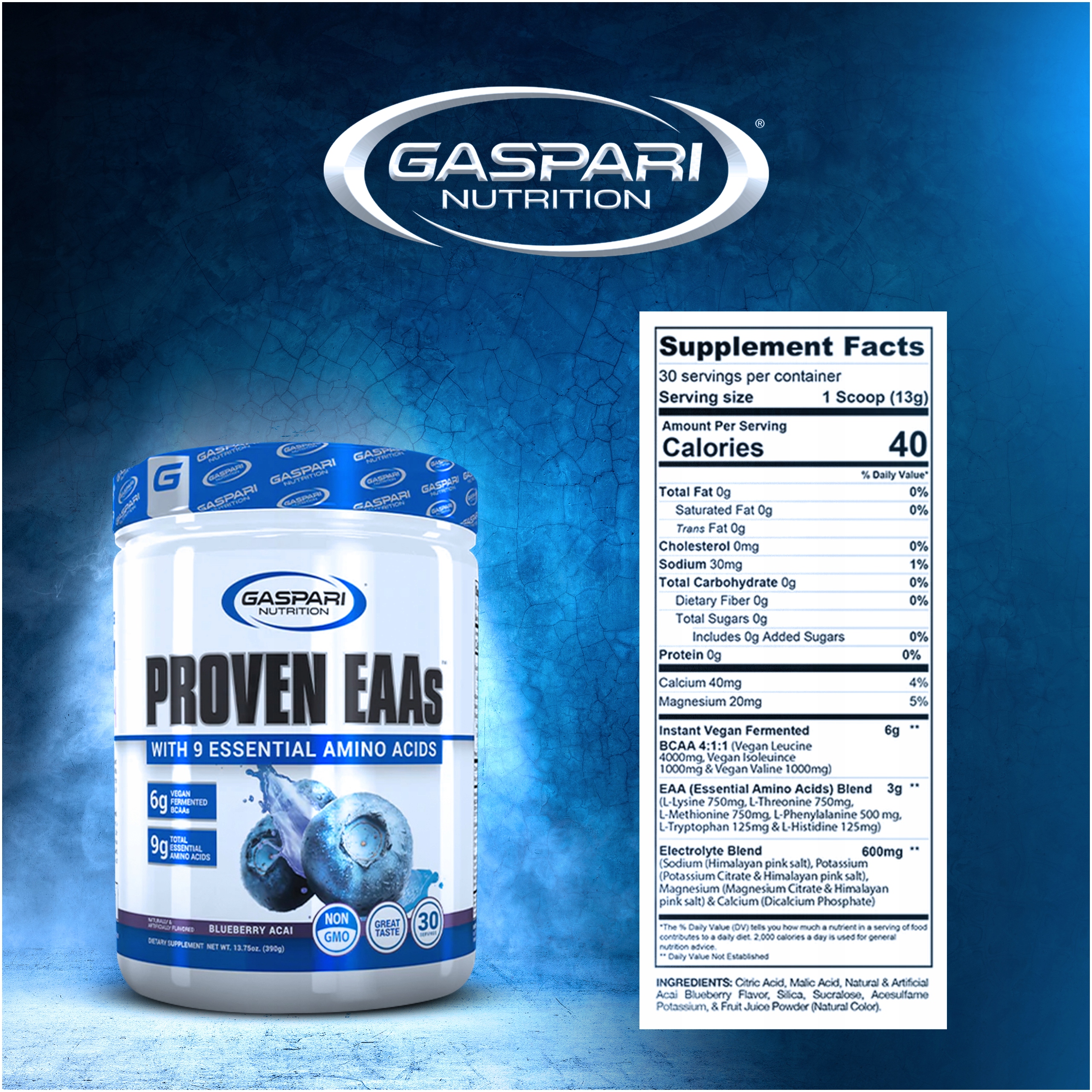 Gaspari Proven EAAS 390g REGENERACJA MIĘŚNI WEGE Kod producenta 1000020716#138A