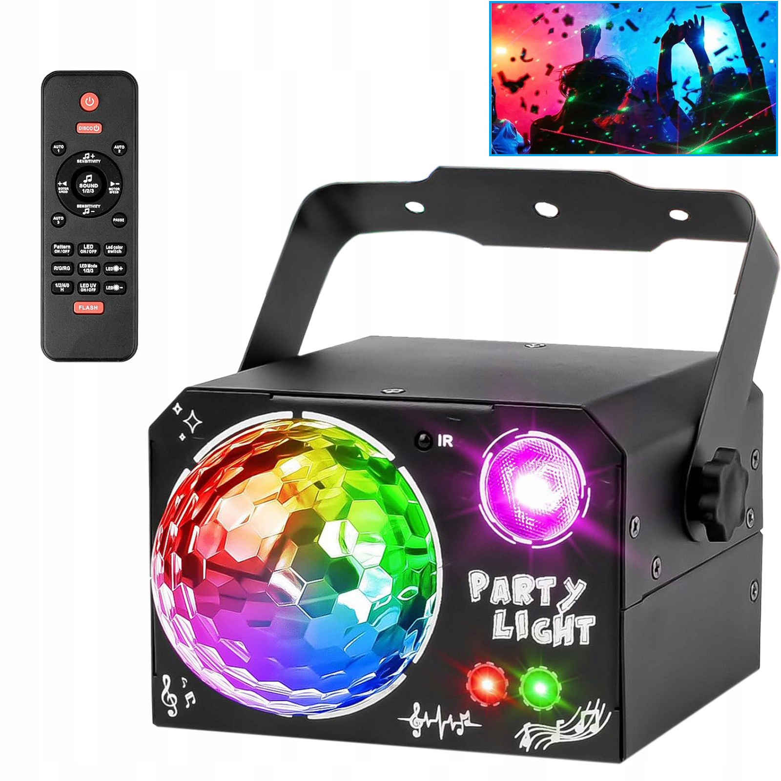 Reflektor, jevištní světelný efekt, diskotéka Led