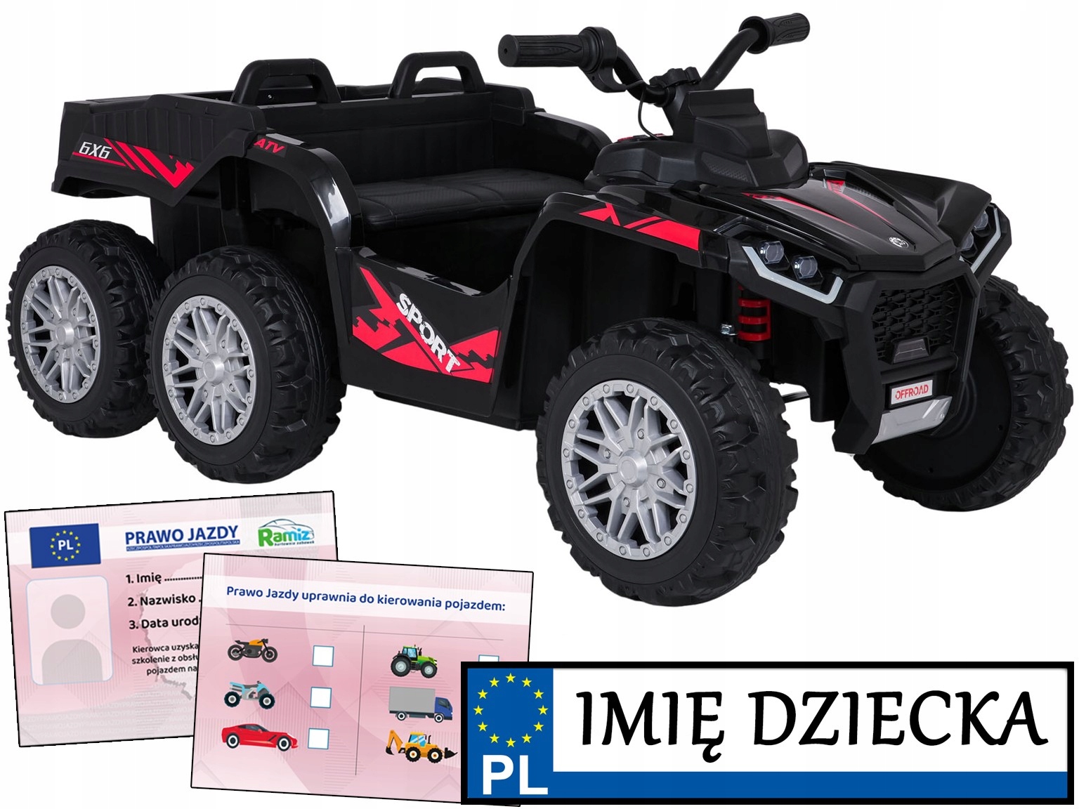 Sport Tx Atv auto dla dzieci Na Akumulator auto Duży Bagażnik tablica
