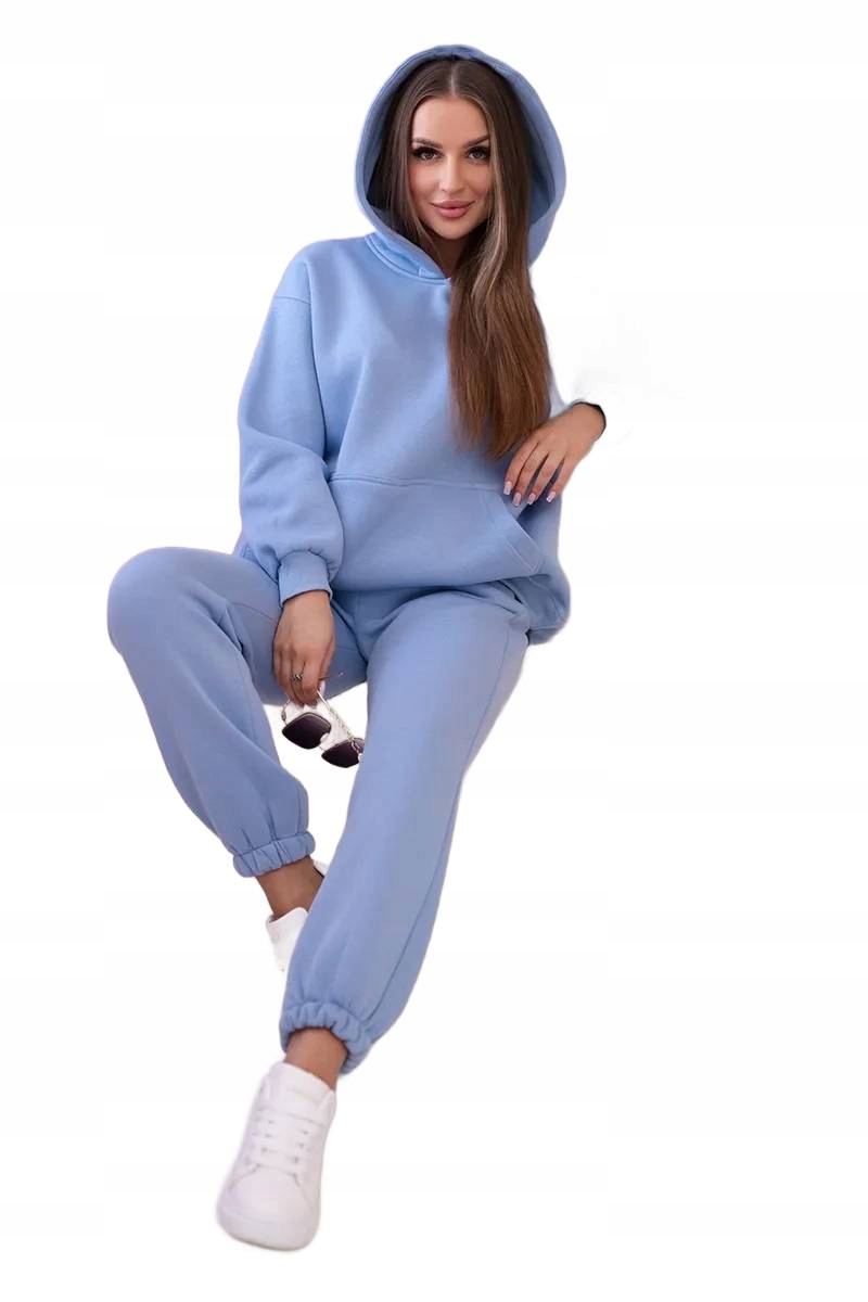 Bavlněný komplet s potiskem, modrý