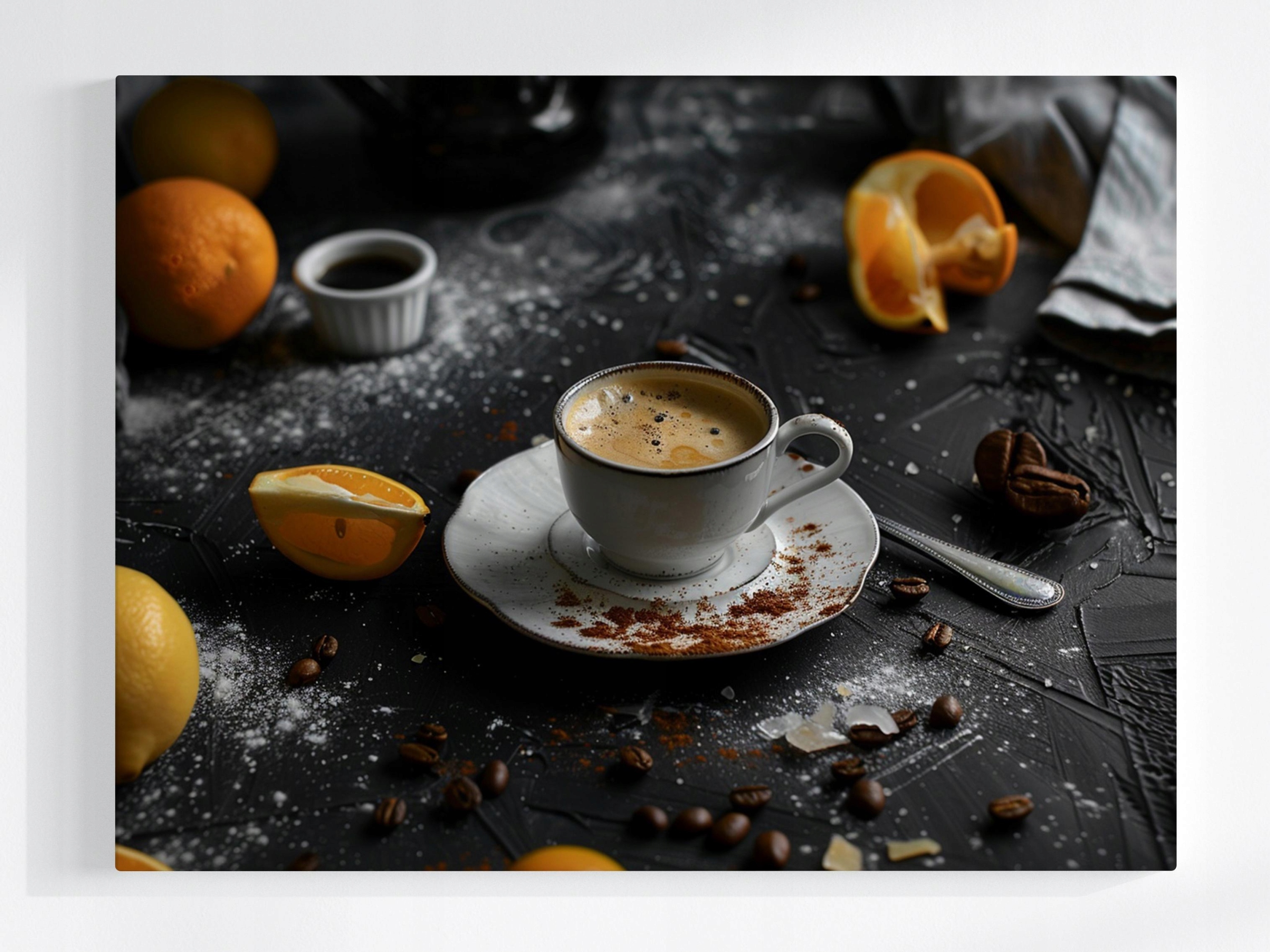 Plakát Kavárna Káva Šálek Espresso Pomeranče 100x75