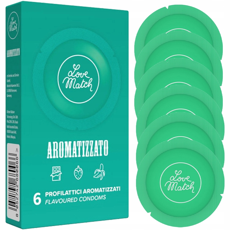 

Love Match Prezerwatywy lateks 6 szt aromatyzowane