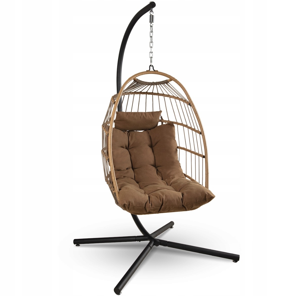 Zahradní Závěsné Křeslo Kokon Volně Stojící, Nosnost Až 160 Kg, Výška 190 CM