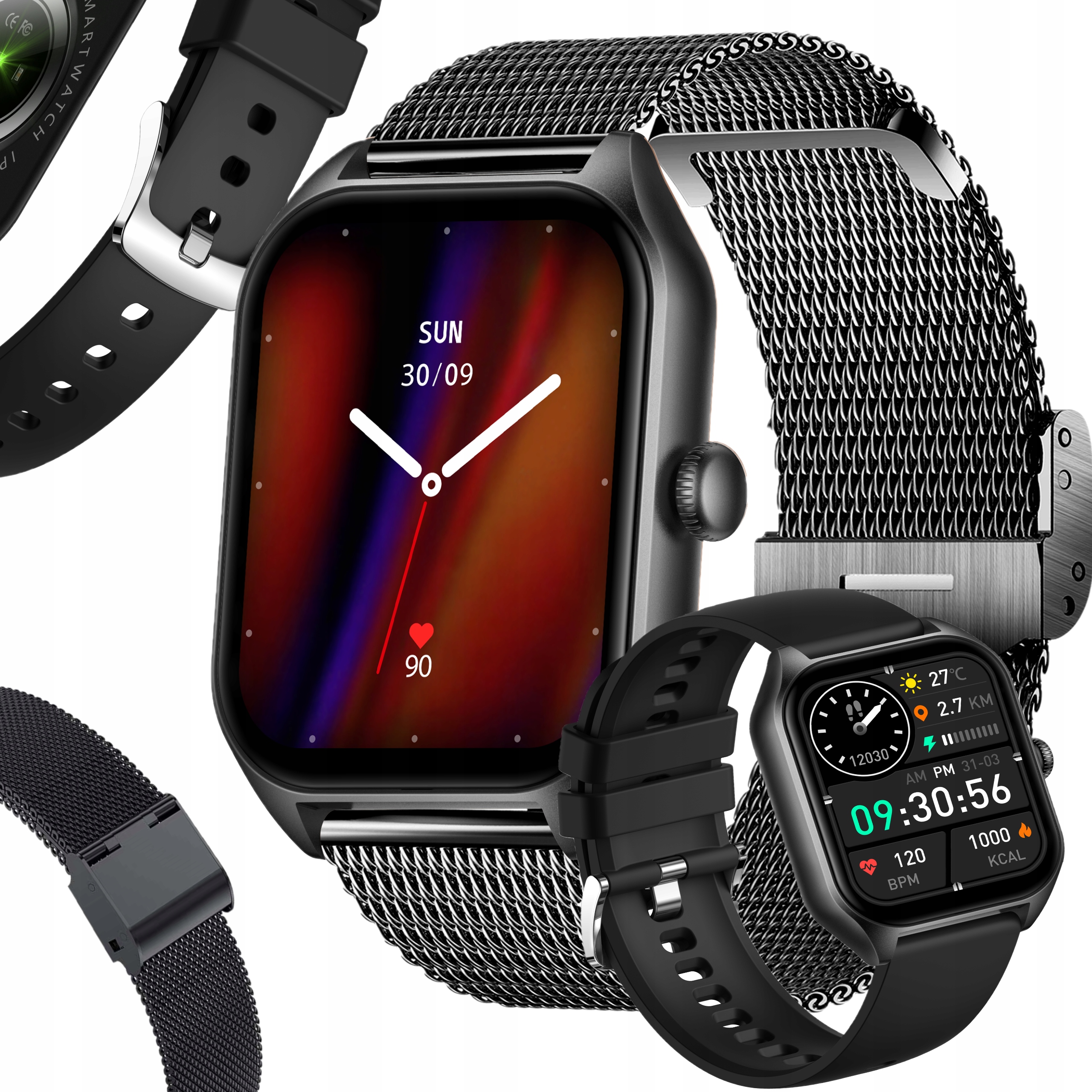 SMARTWATCH ZEGAREK RUBICON DAMSKI ROZMOWY MENU POLSKIE KROKI PULS CIŚNIENIE