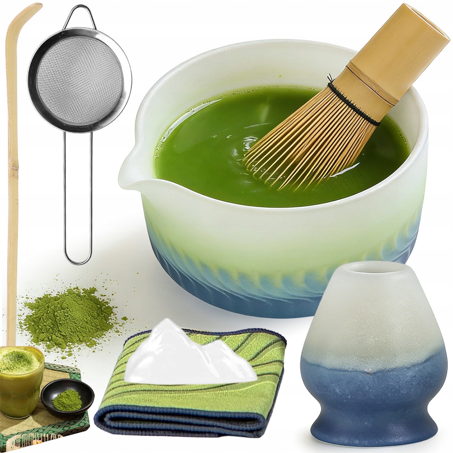 Levně Bambusová Dárková Sada Pro Čaj Matchy Chashaku Vysoké Kvality