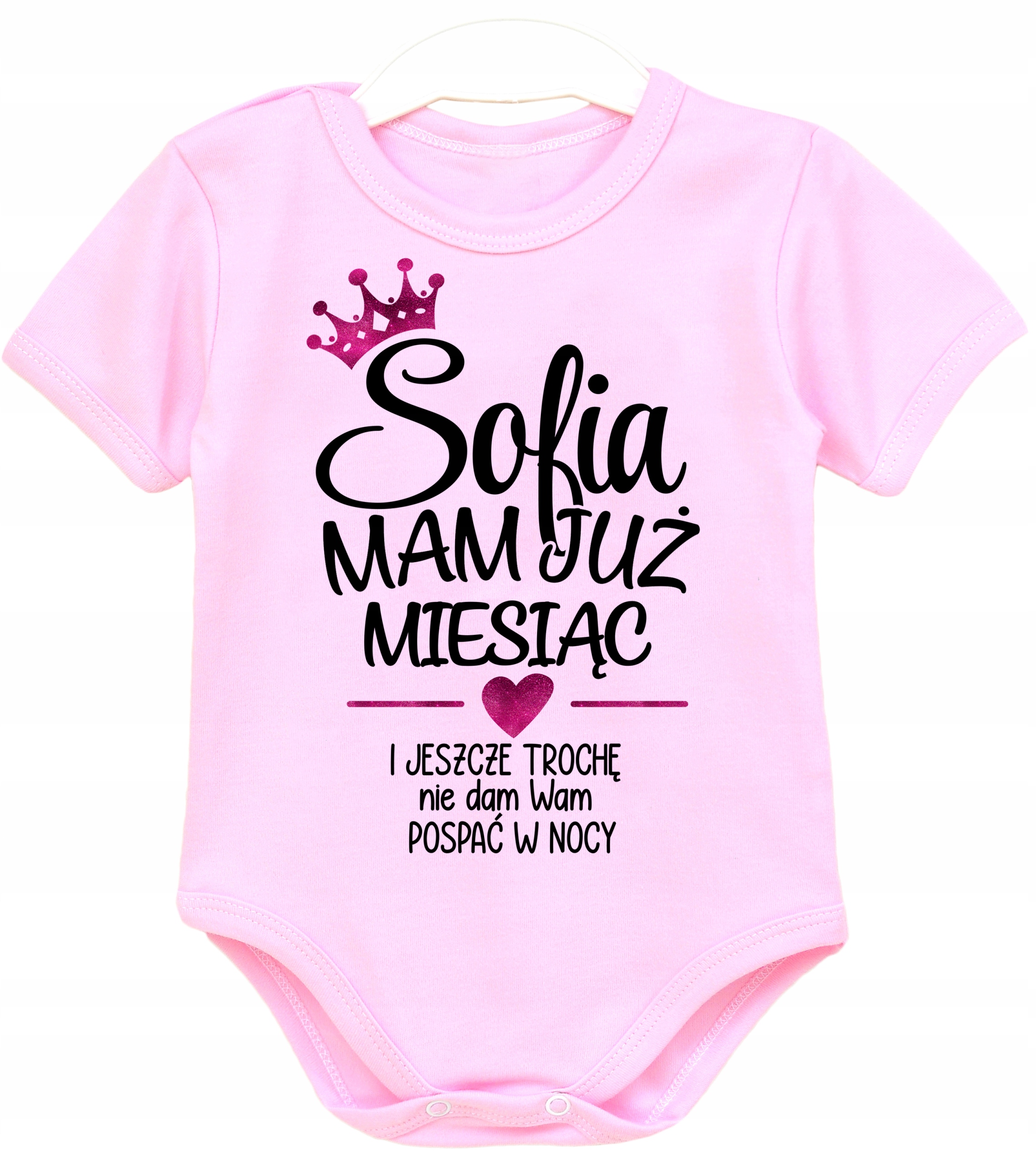 

Body kr. rękaw Mam już miesiąc Imię Dziecka r. 62