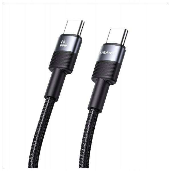 Usams Kabel Usb-c/usb-c 60W 1.2m Aluminum Sy Series SJ724 US-SJ724